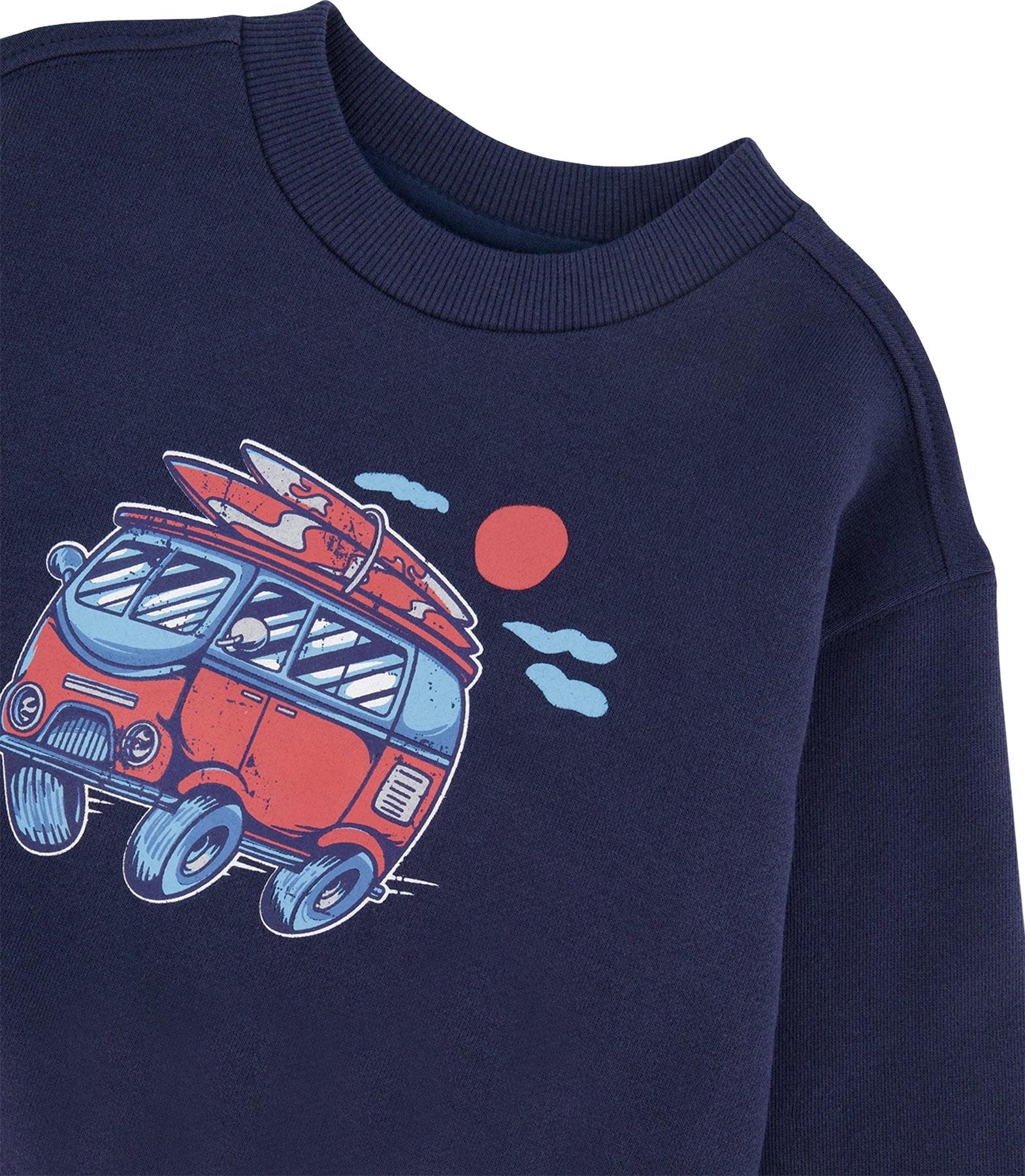 Product gallery image number 3 for product Striped French Terry Sweatshirt - Little Boy