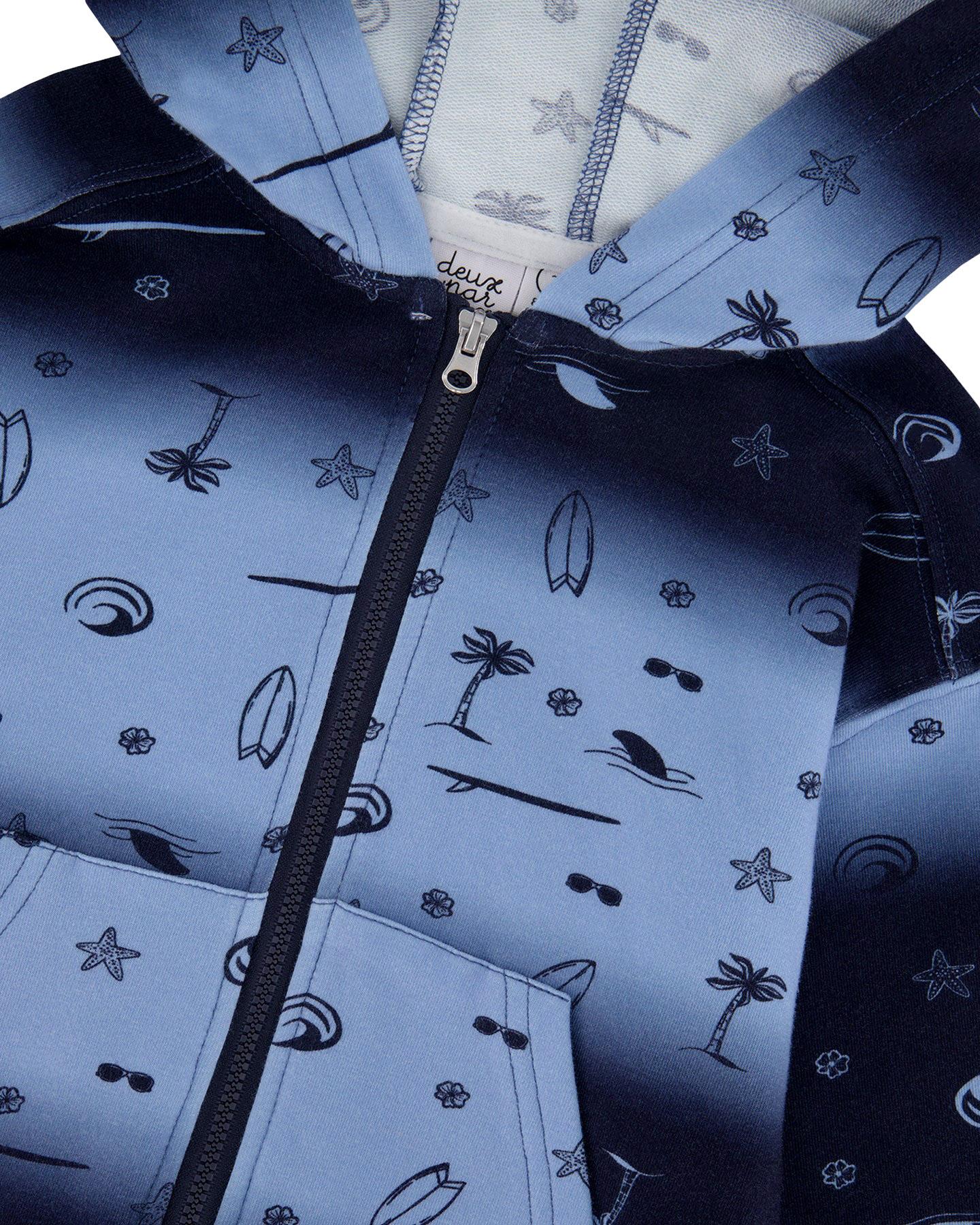 Product gallery image number 3 for product Hooded French Terry Cardigan - Baby Boy