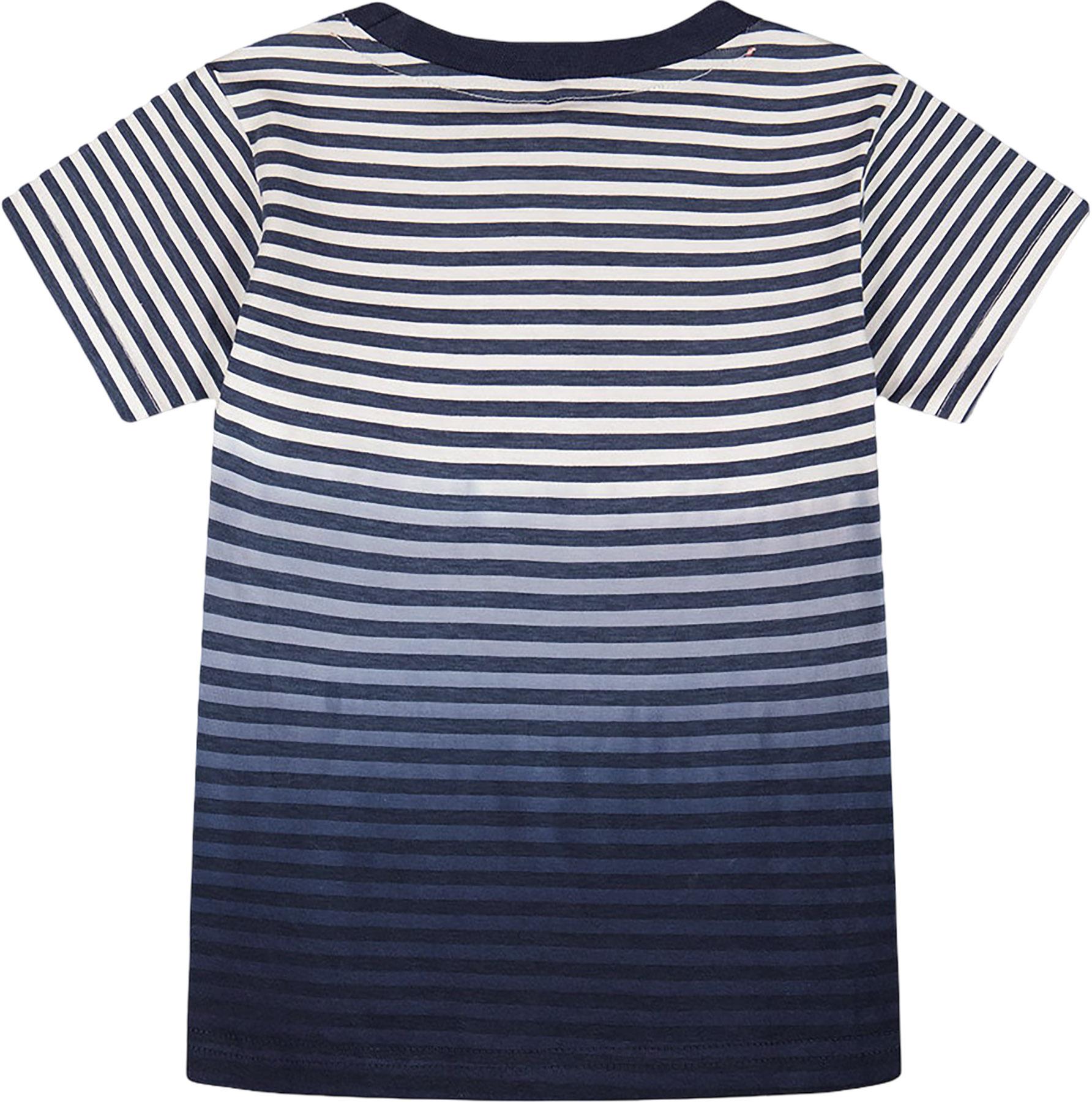 Product gallery image number 3 for product Gradient Striped Organic Cotton Short Sleeve T-Shirt - Baby Boy