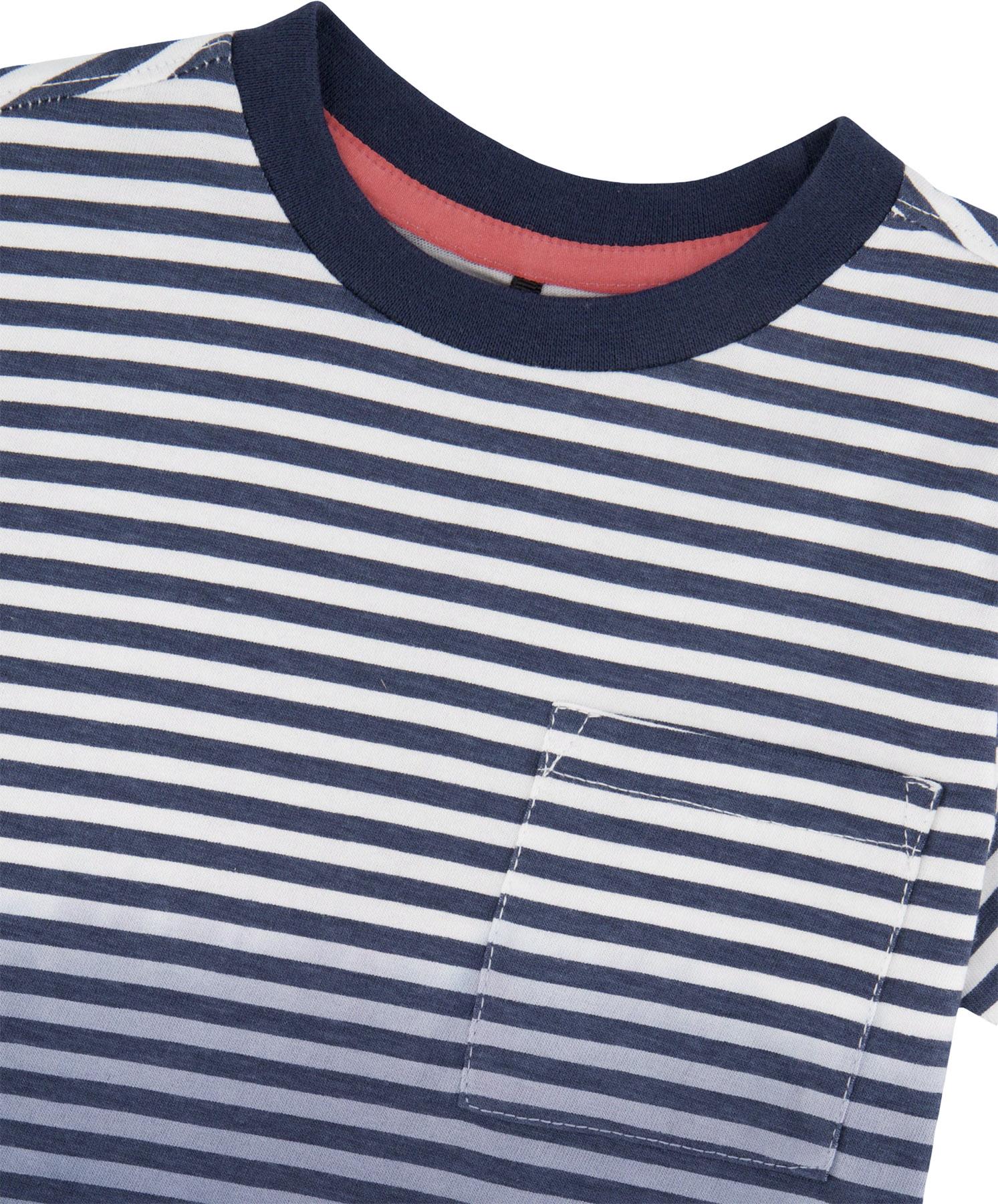 Product gallery image number 2 for product Gradient Striped Organic Cotton Short Sleeve T-Shirt - Baby Boy
