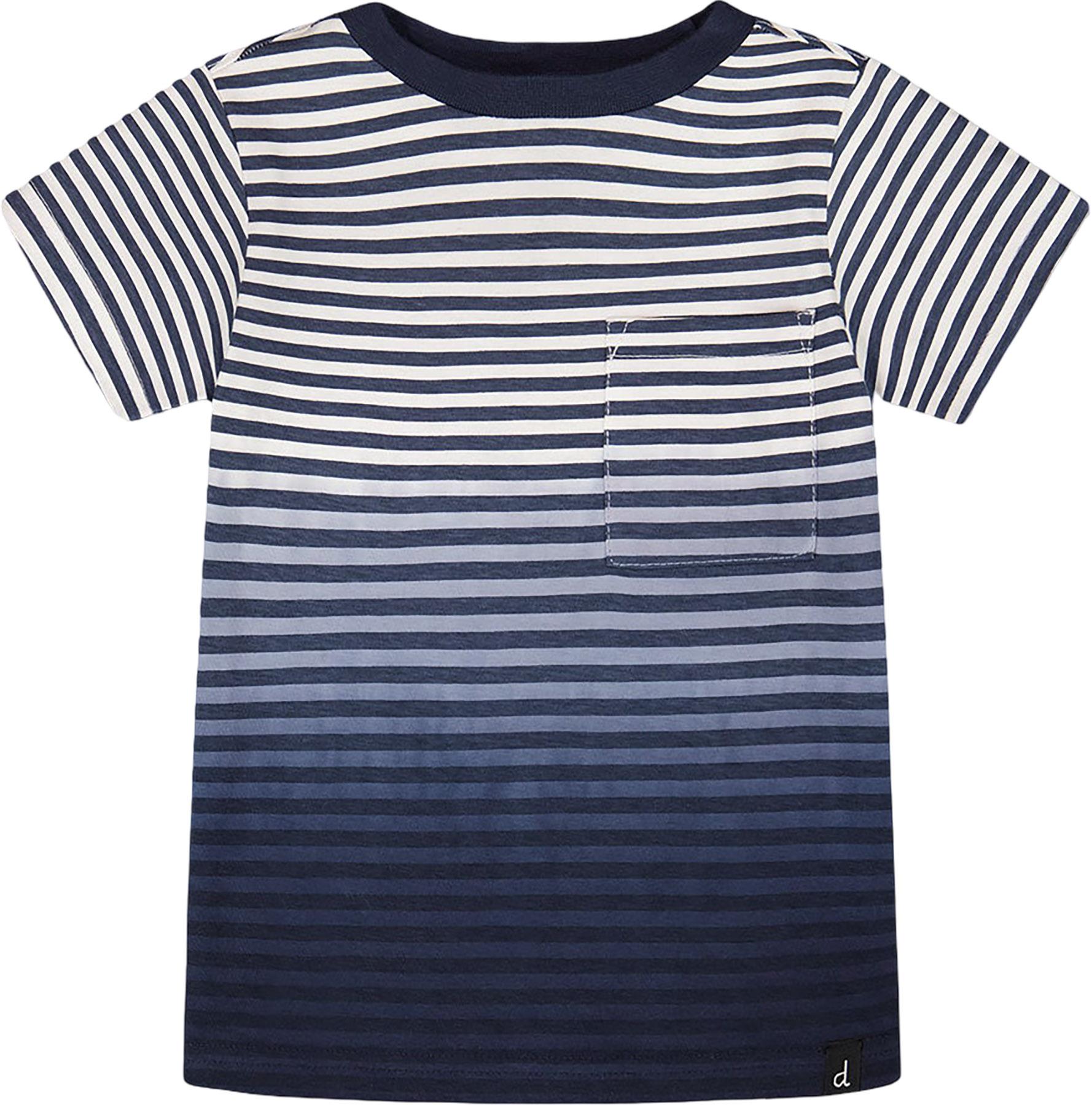 Product image for Gradient Striped Organic Cotton Short Sleeve T-Shirt - Little Boy