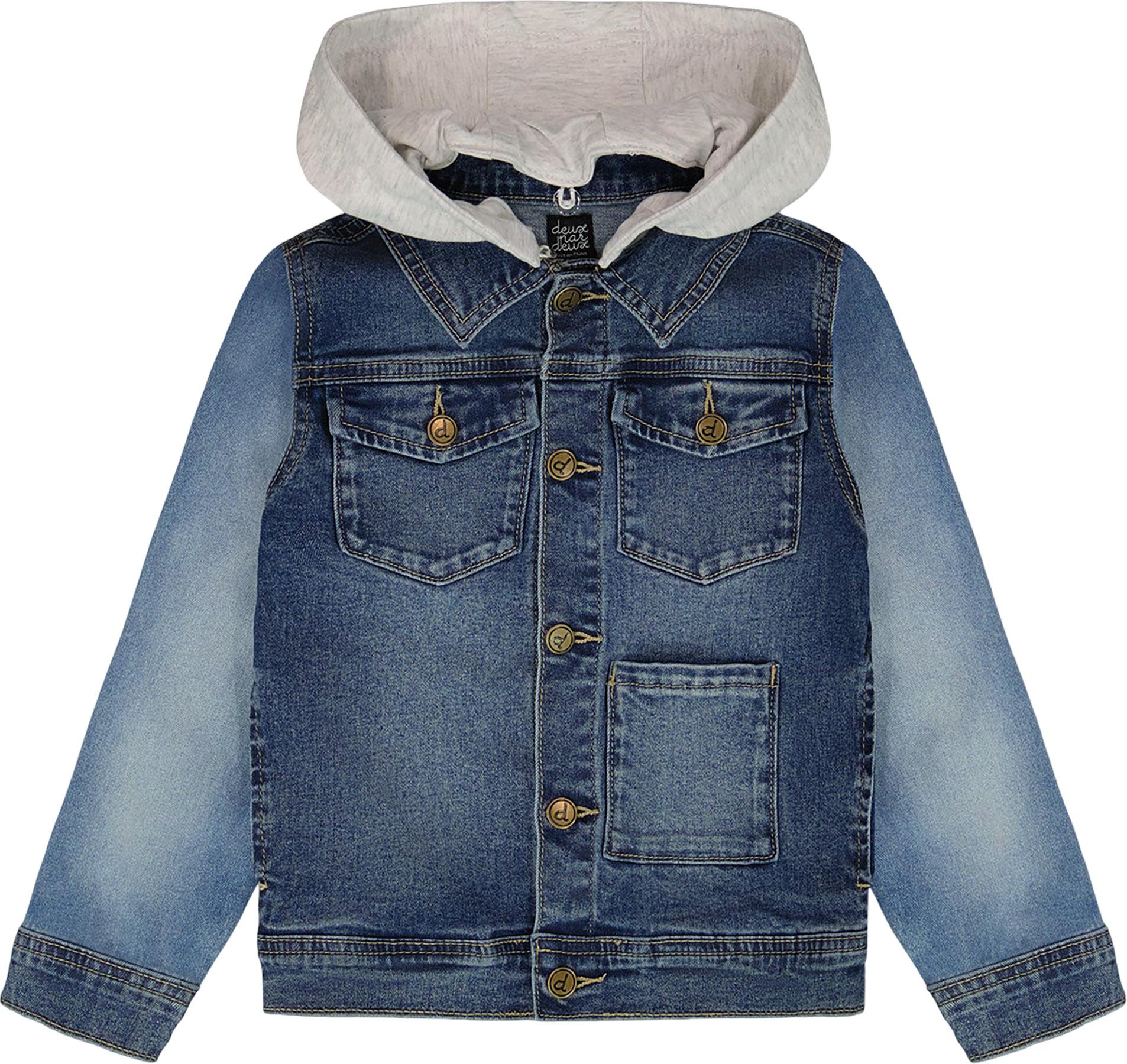 Product image for Denim Jacket with Removable French Terry Hood - Big Boy