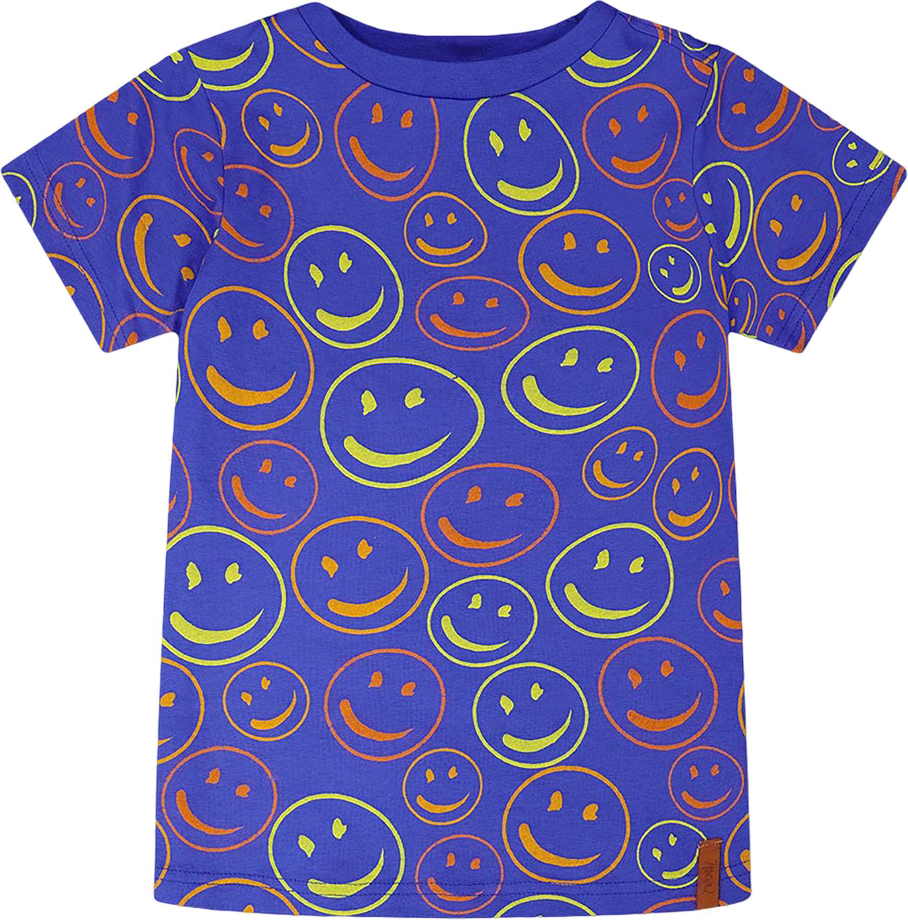 Blue Smiley Print