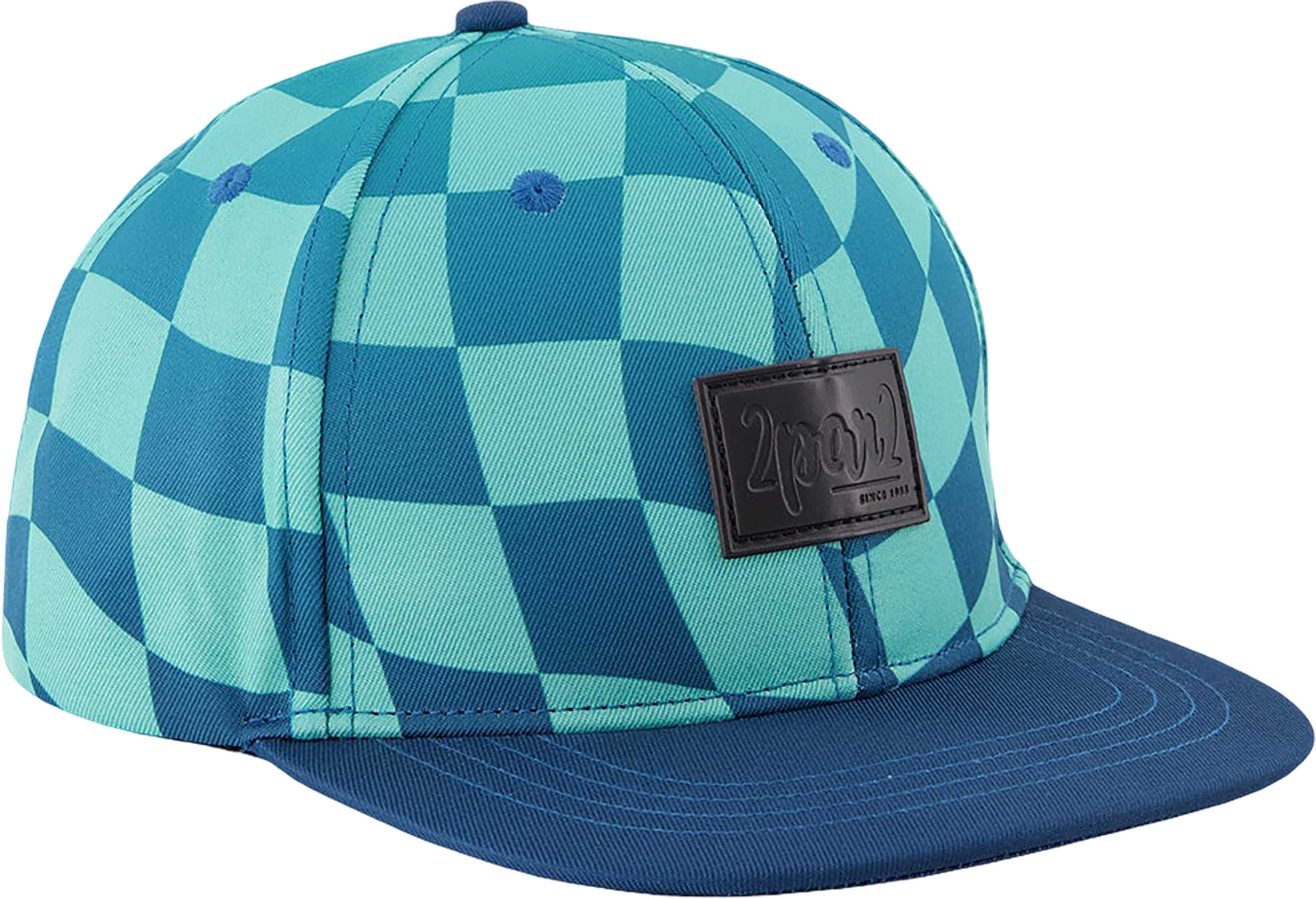 Teal Printed Checkerboard
