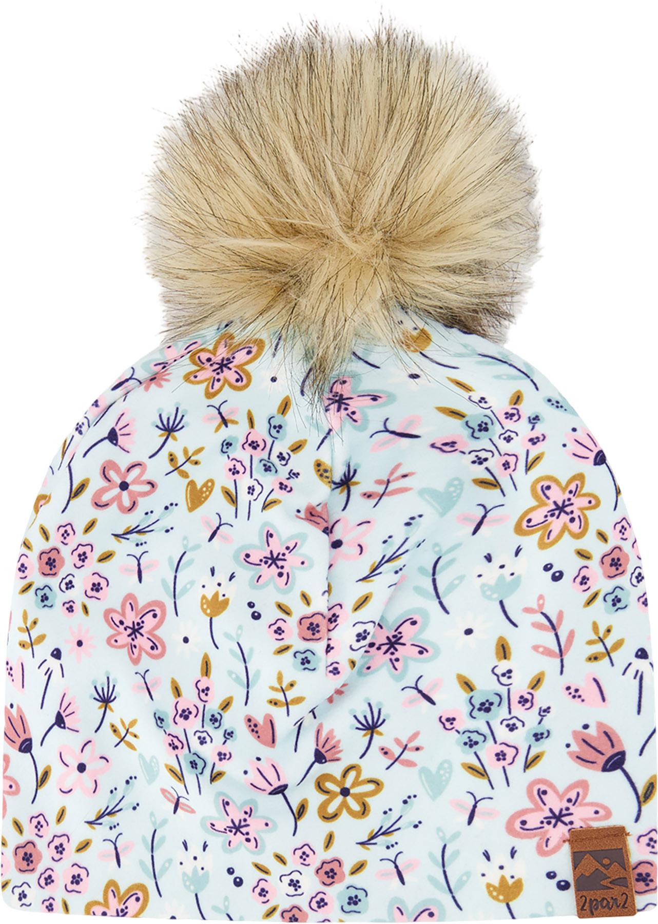 Product gallery image number 1 for product Printed Stretch Jersey Hat with Pompom - Baby Girl