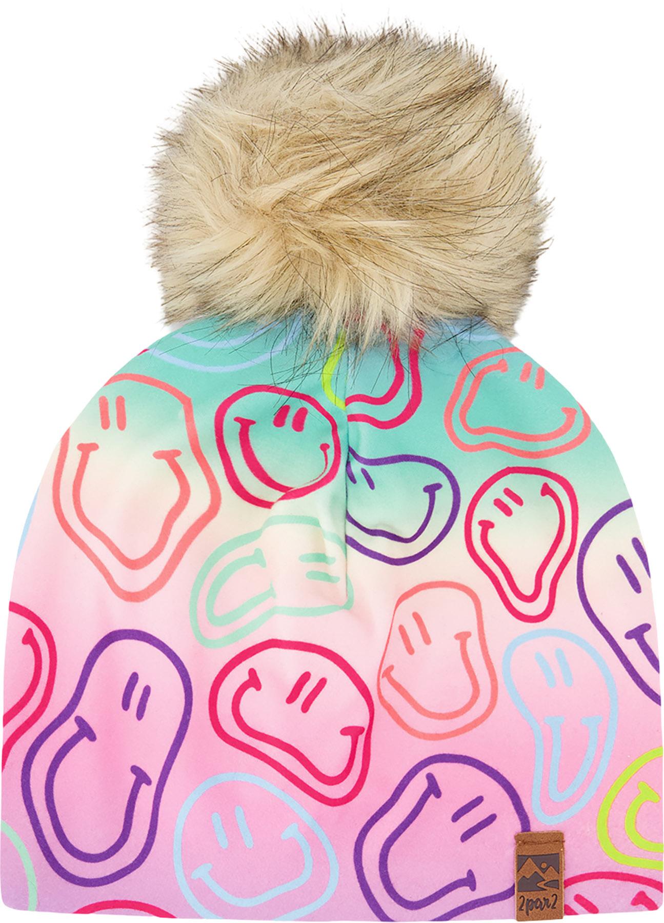 Product image for Printed Stretch Jersey Hat with Pompom - Baby Girl