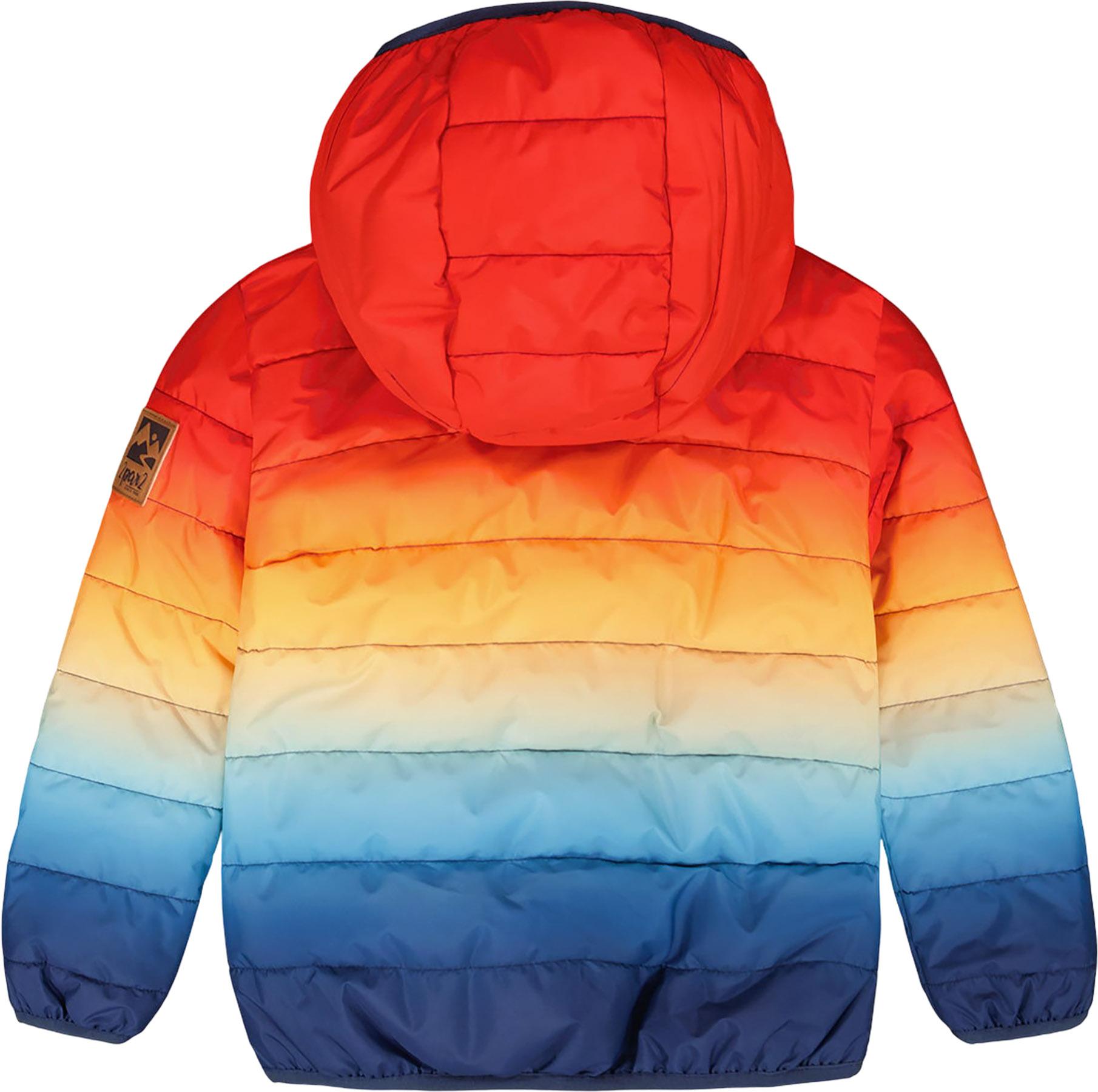 Product gallery image number 2 for product Quilted Mid-Season Jacket Orange and Blue Gradient