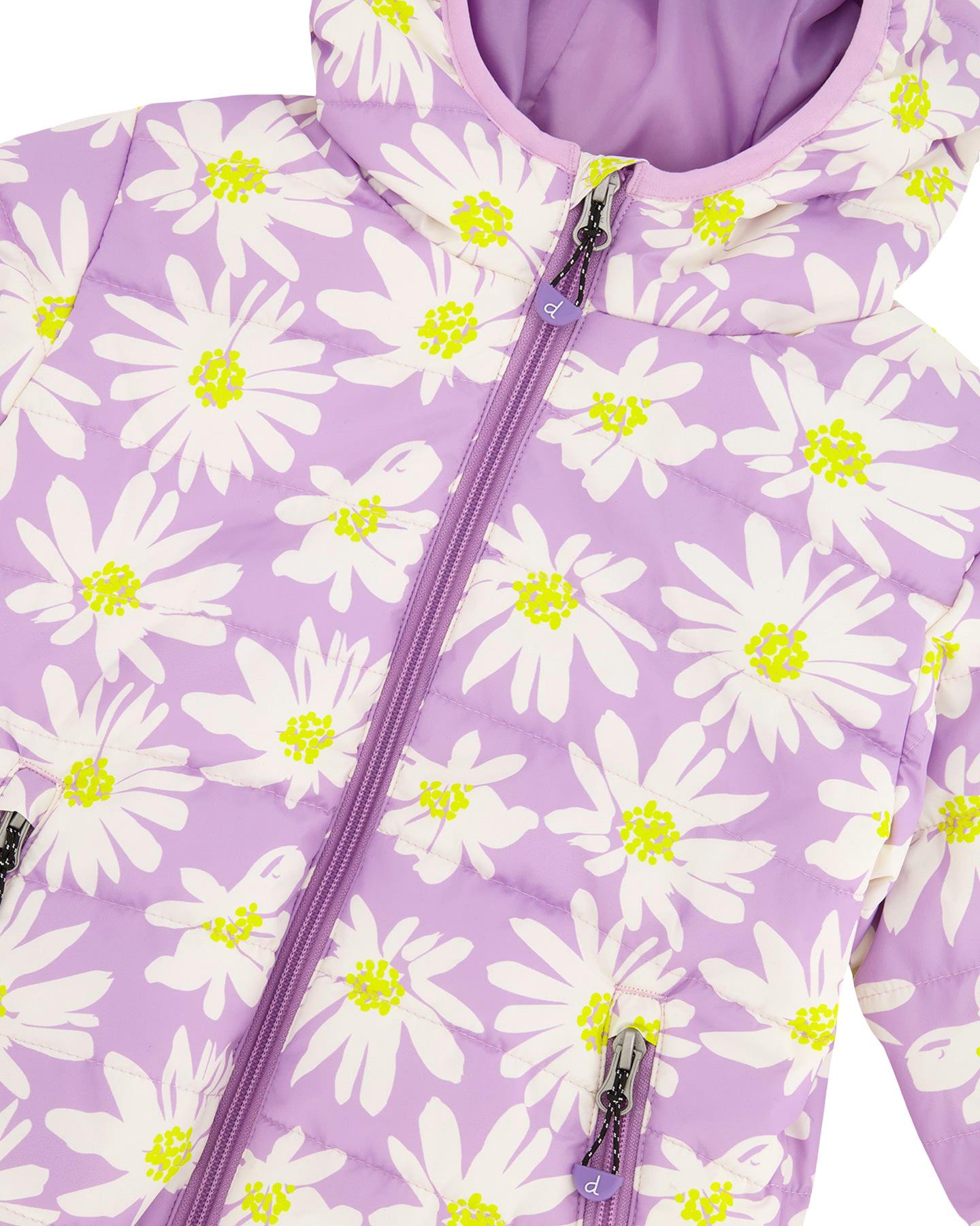 Product gallery image number 2 for product Printed Quilted Mid-Season Jacket - Little Girl
