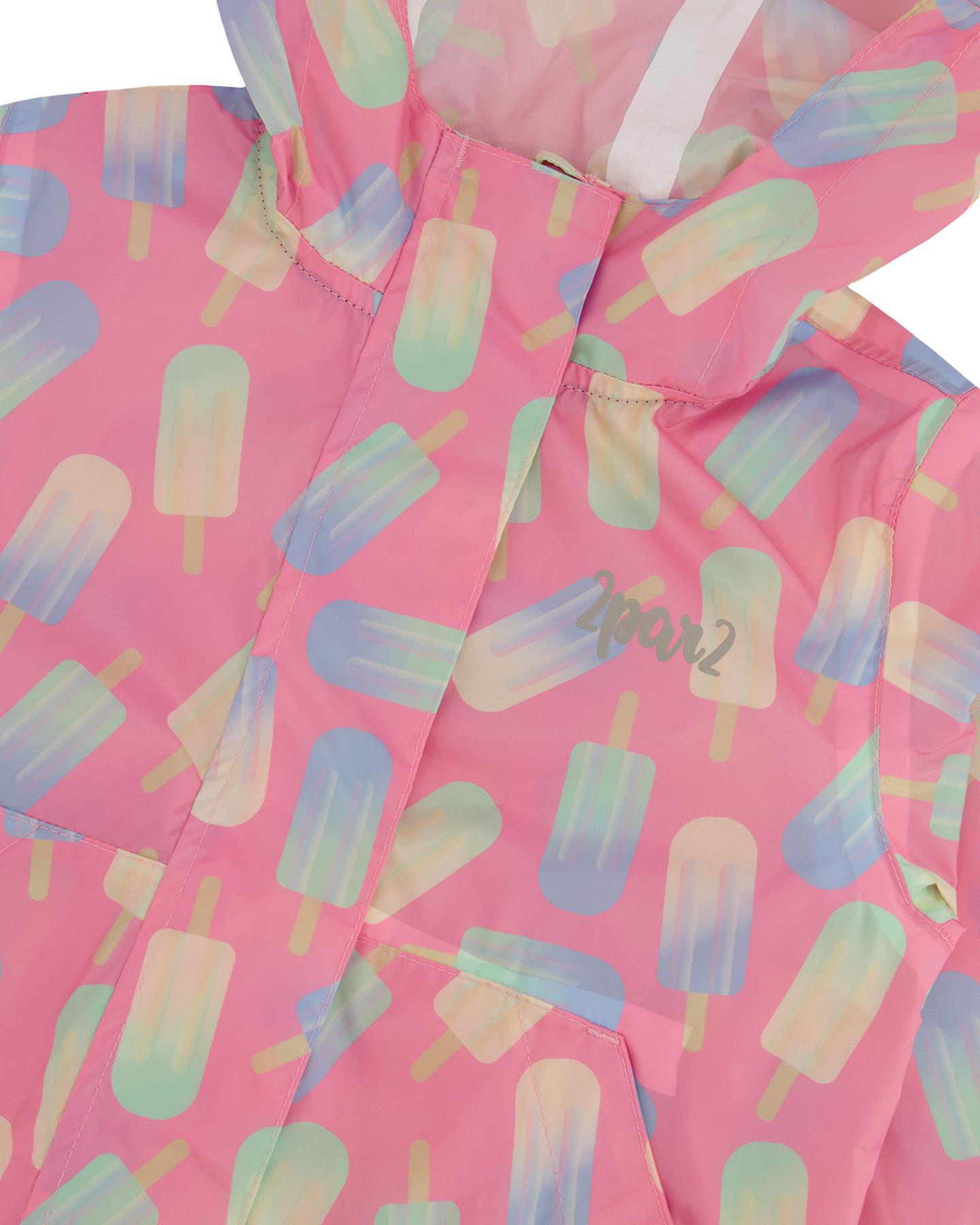 Numéro de l'image de la galerie de produits 3 pour le produit Manteau coupe-vent en polyester imprimé et pliable - Grande Fille