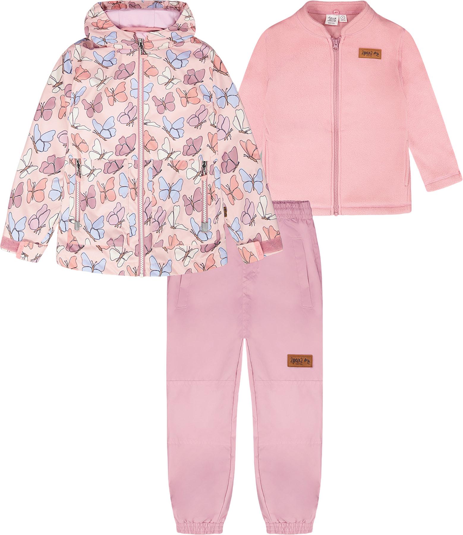 Product image for Printed 3-in-1 Two-Piece Mid-Season Outerwear Set - Baby Girl