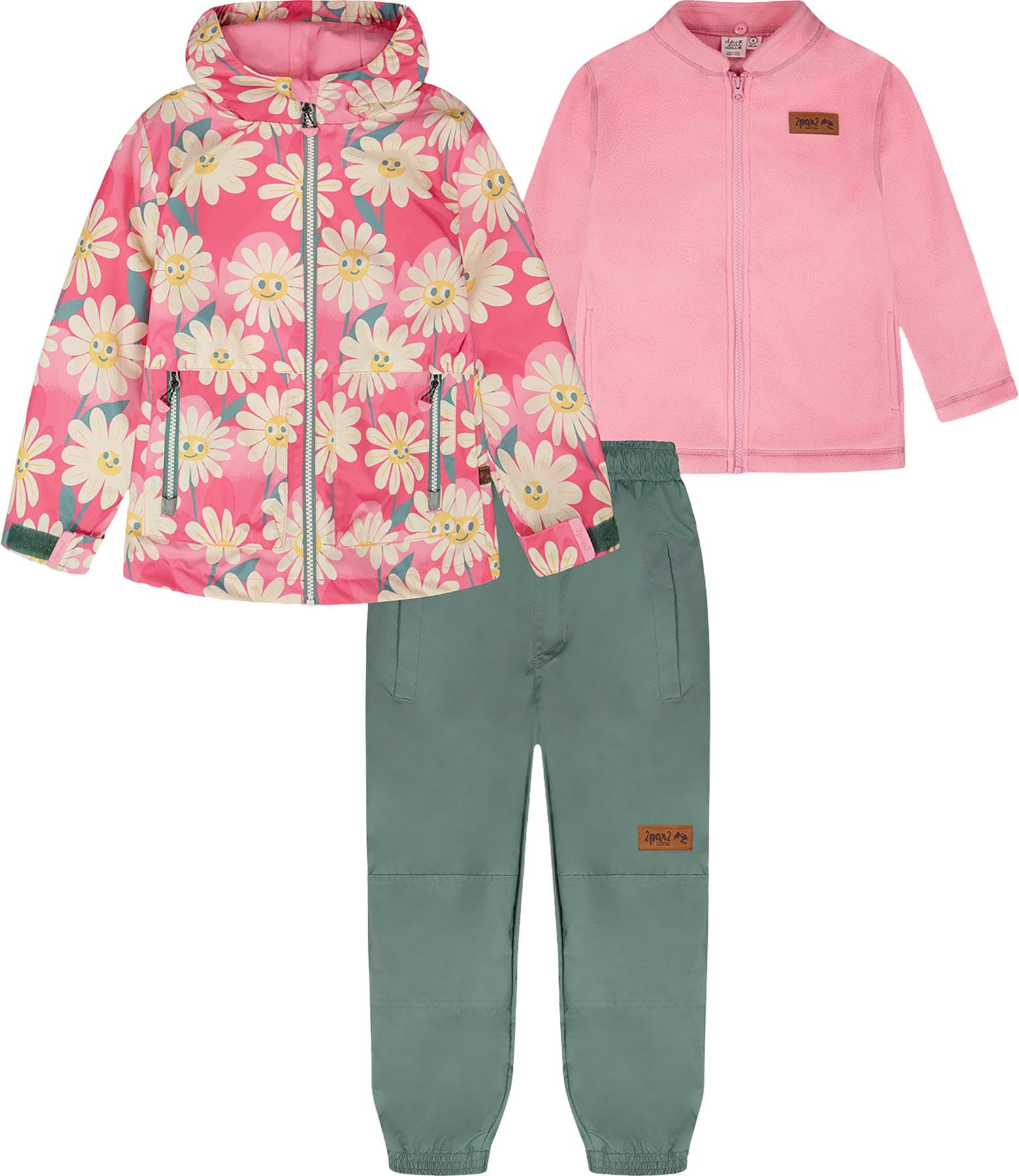 Product image for Printed 3-in-1 Two-Piece Mid-Season Outerwear Set - Baby Girl