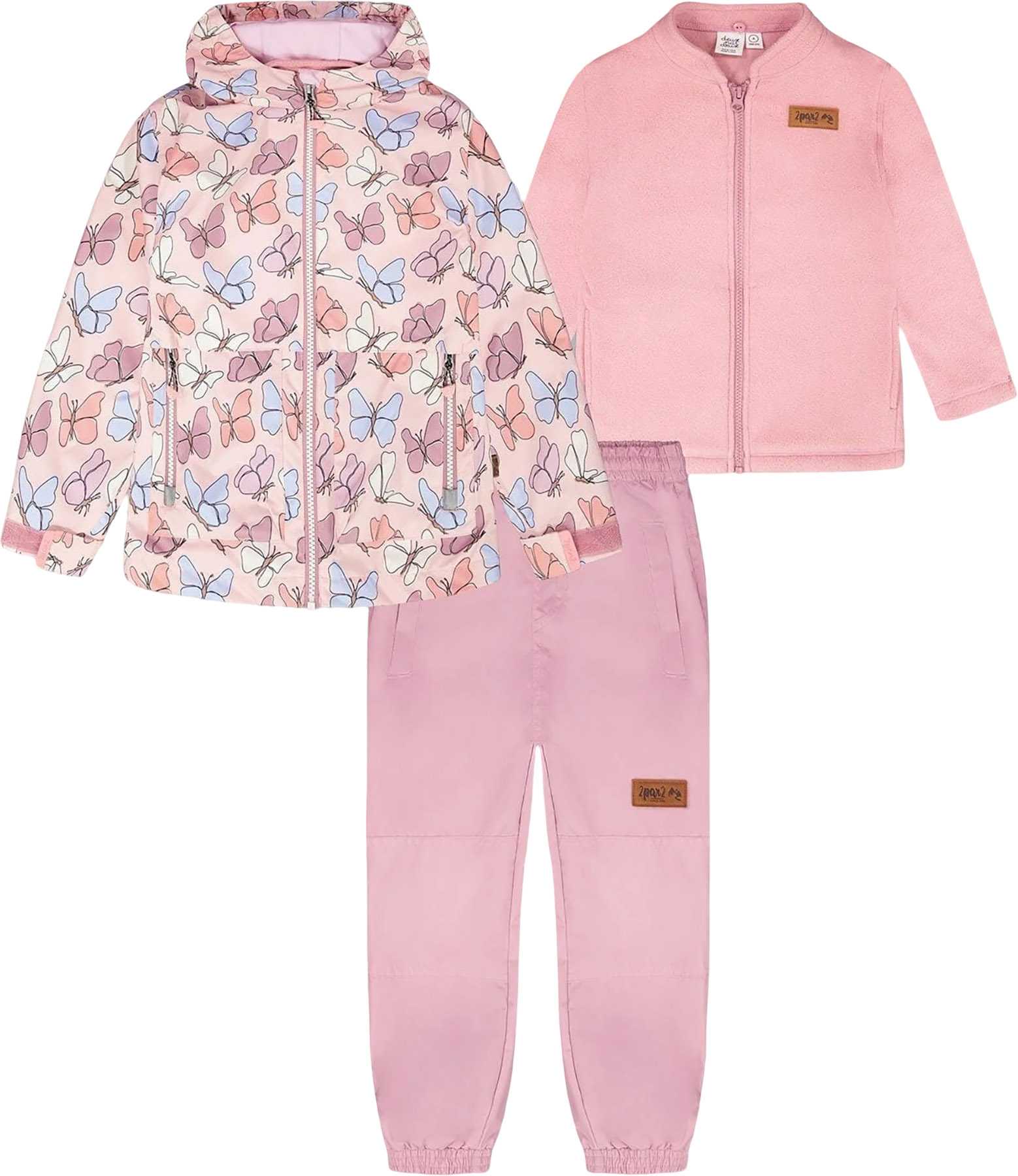 Product image for 3-in-1 Two-Piece Mid-Season Outerwear Set with Printed Jacket - Big Girl