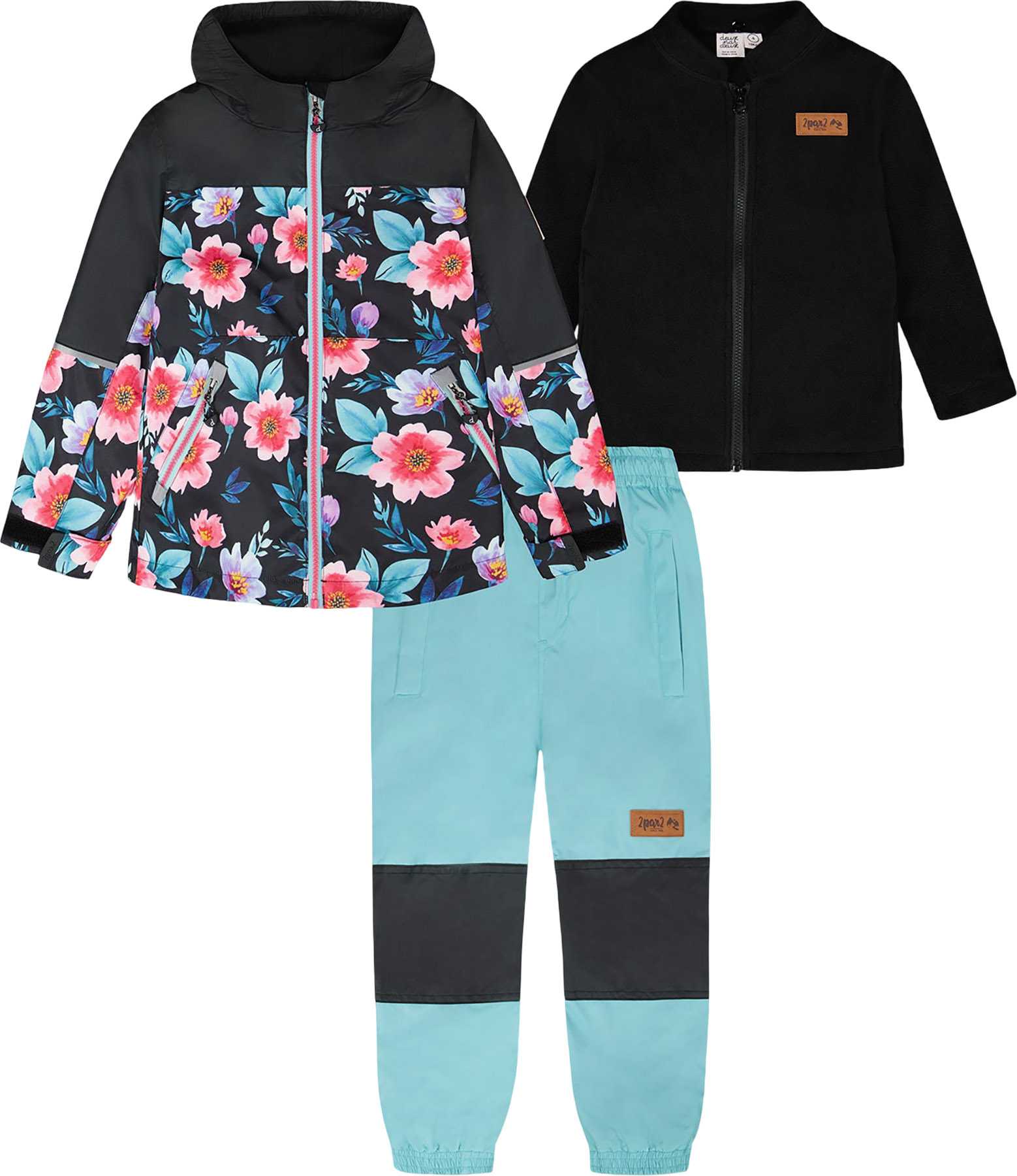 Black Printed Flowers