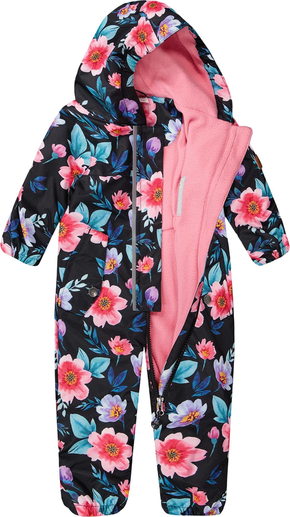 Product gallery image number 5 for product Printed Mid-Season One-Piece Outerwear with Hat - Baby Girl