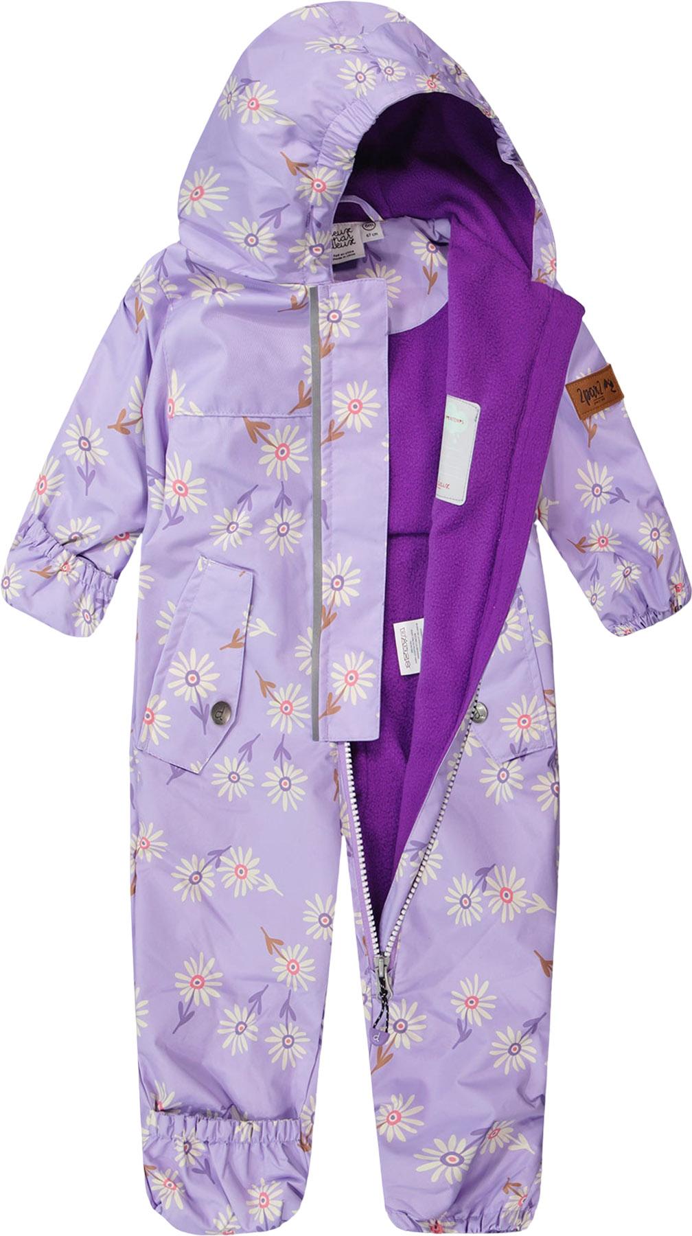 Product gallery image number 4 for product Printed Mid-Season One-Piece Outerwear with Hat - Baby Girl