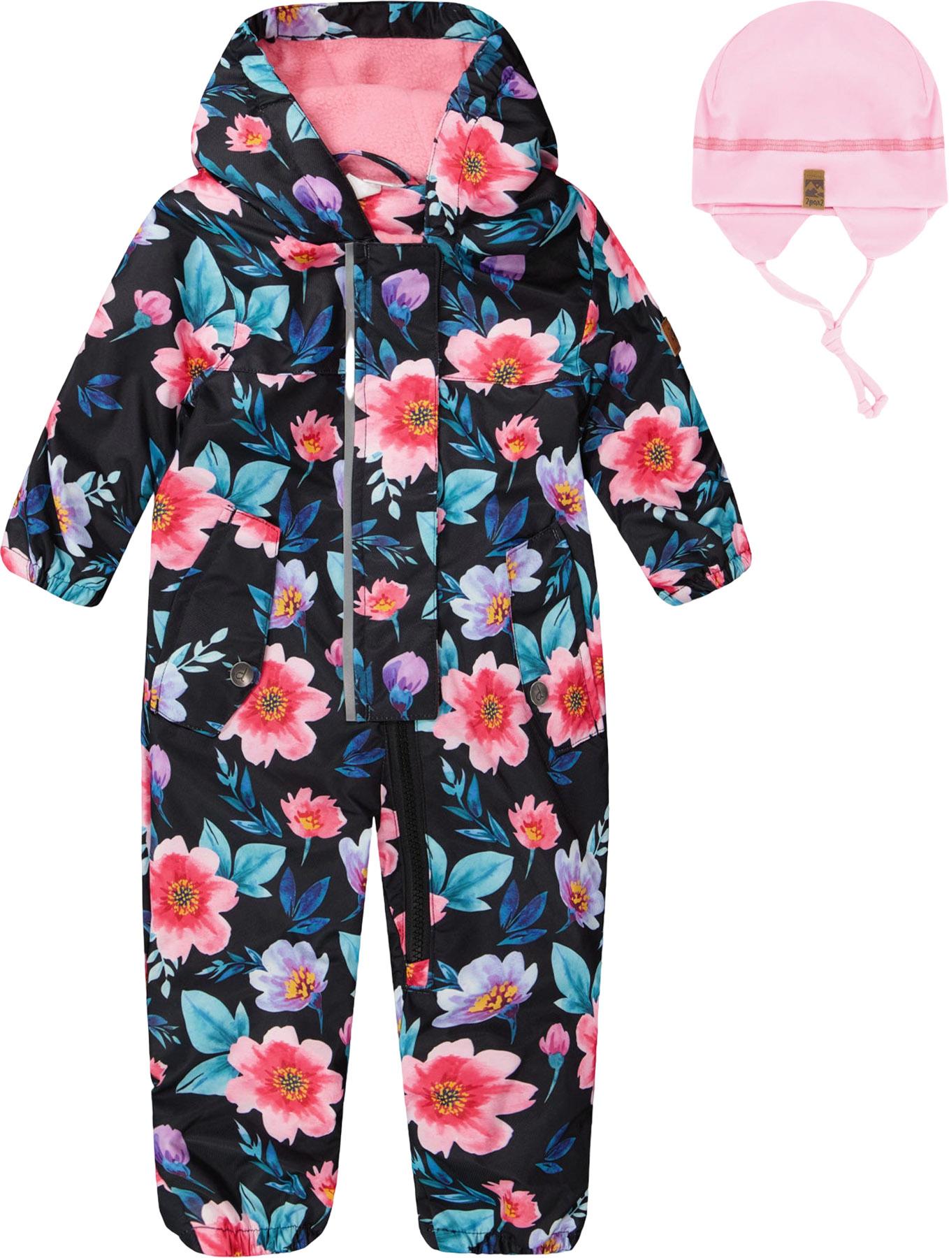 Product image for Printed Mid-Season One-Piece Outerwear with Hat - Baby Girl