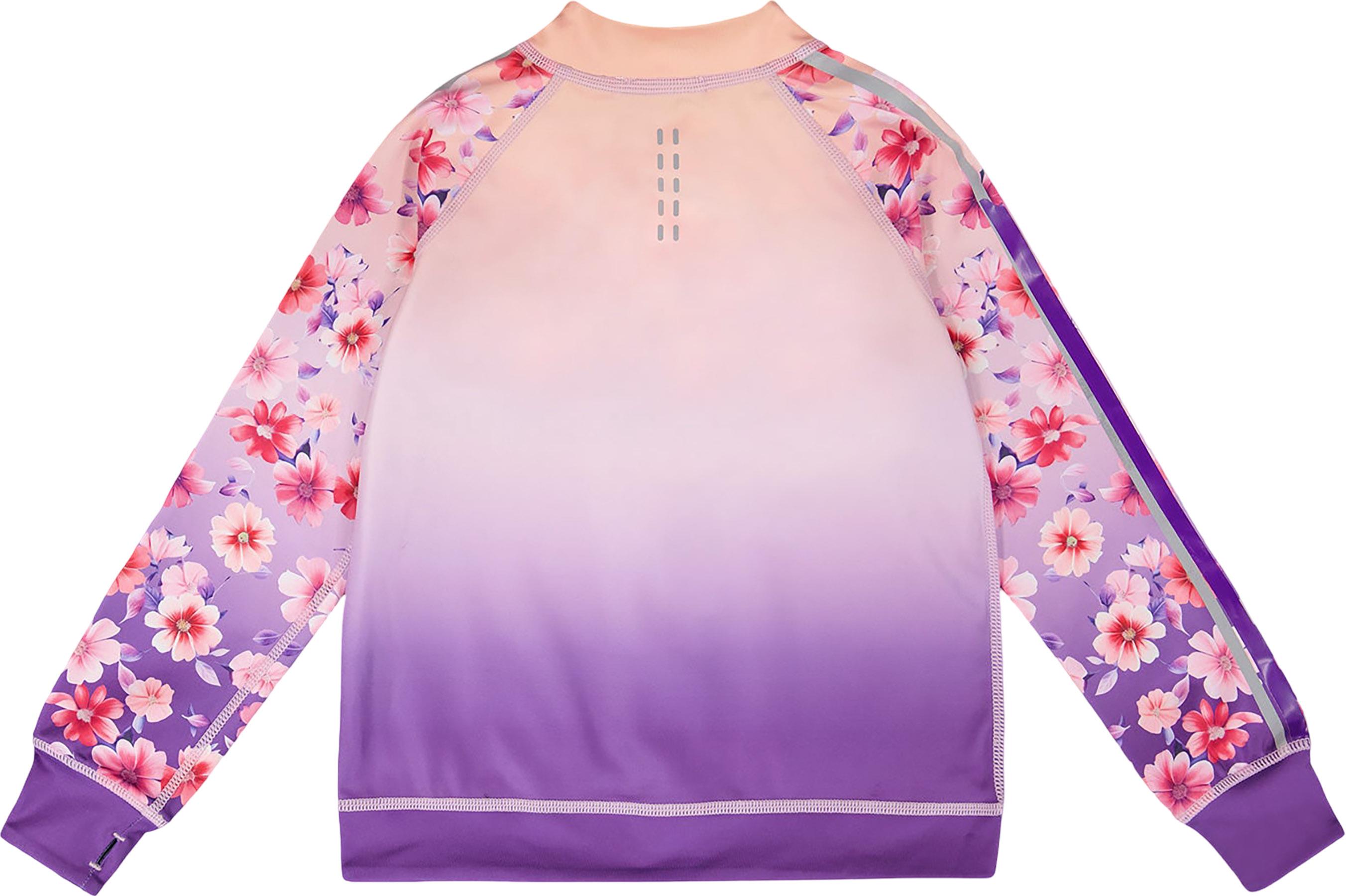 Product gallery image number 2 for product Recycled Polyester Gradient Full Zip Reversible Athletic Cardigan - Big Girl