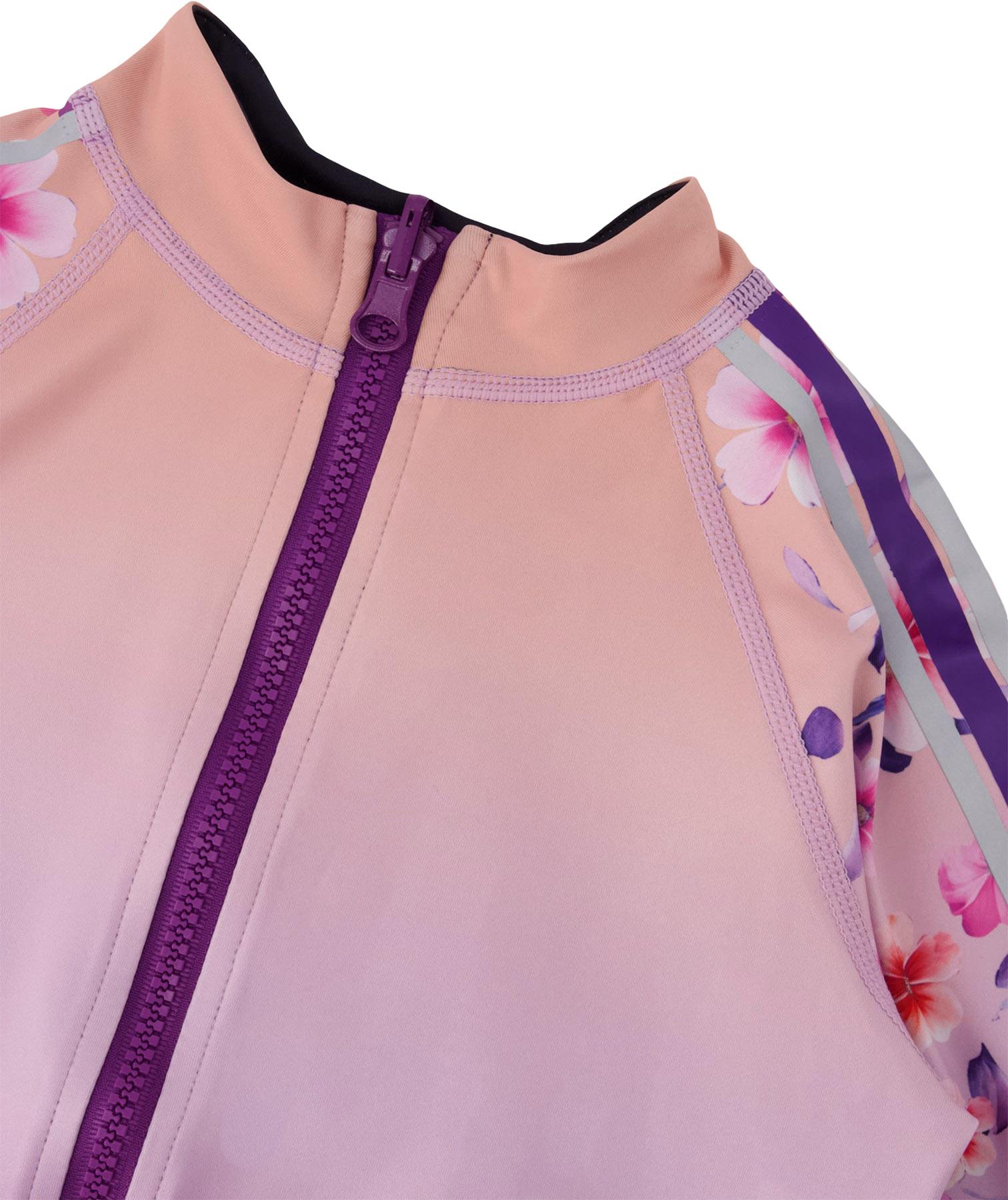 Numéro de l'image de la galerie de produits 3 pour le produit Cardigan zippée réversible athlétique dégradé en polyester recyclé - Petite fille