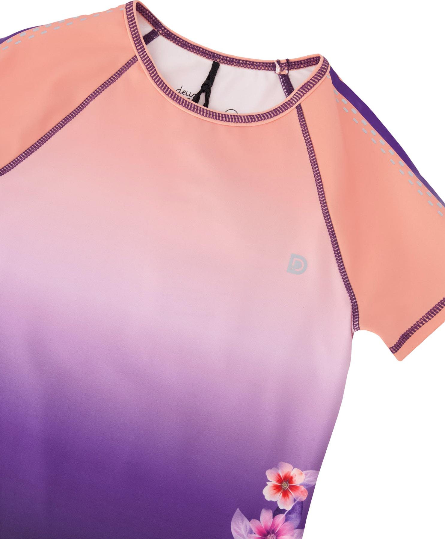 Product gallery image number 3 for product Recycled Polyester Gradient Athletic Short Sleeve Top - Big Girl