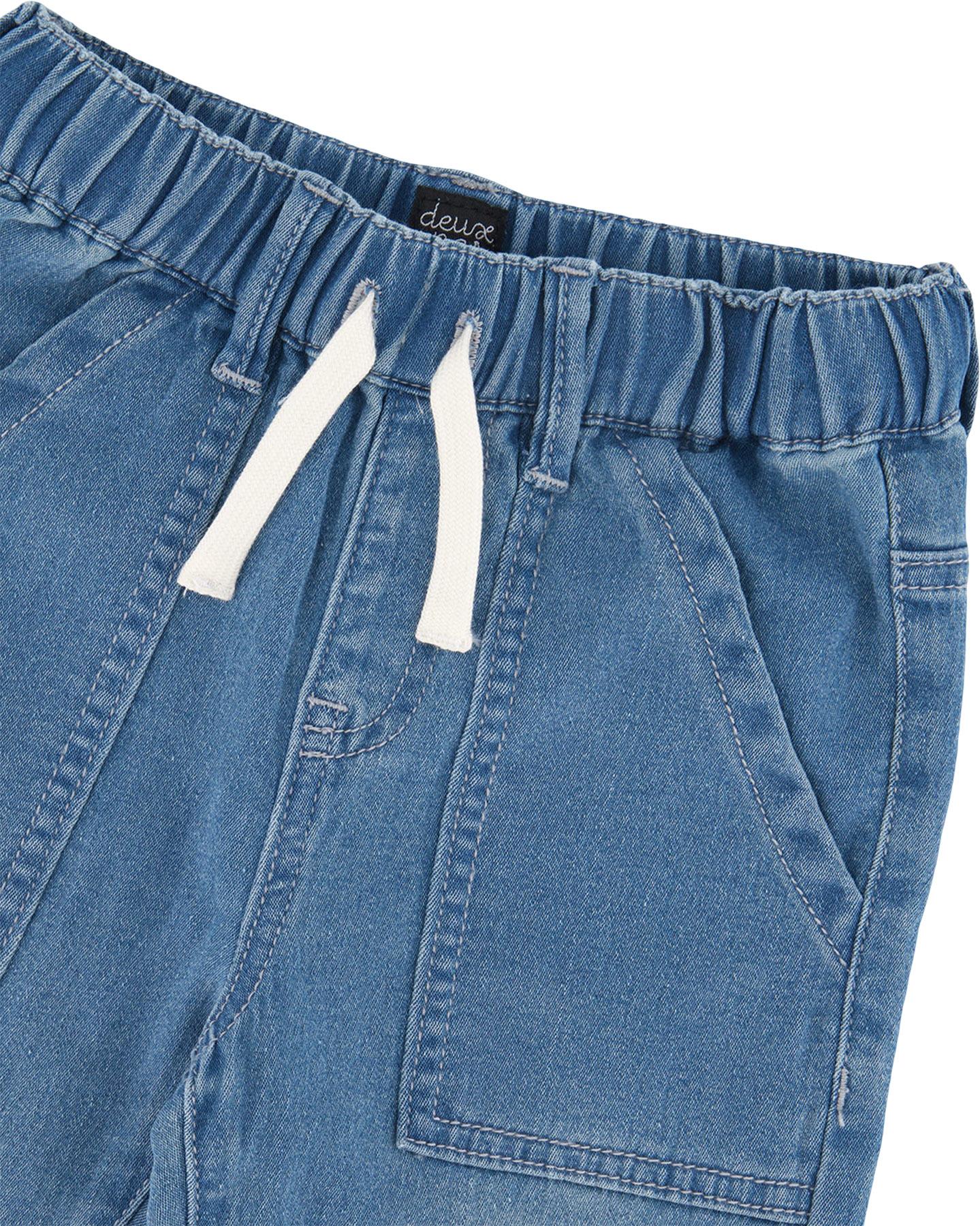 Product gallery image number 3 for product Pantalon de jogging en denim en éponge française extensible - Bébé garçon