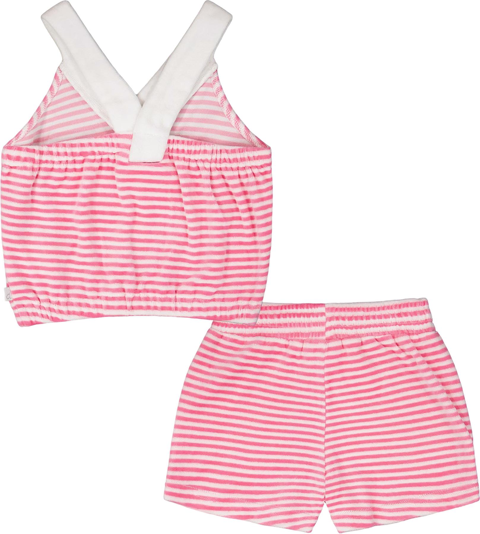 Product gallery image number 2 for product Striped Terry Cloth Top and Shorts Set - Little Girl