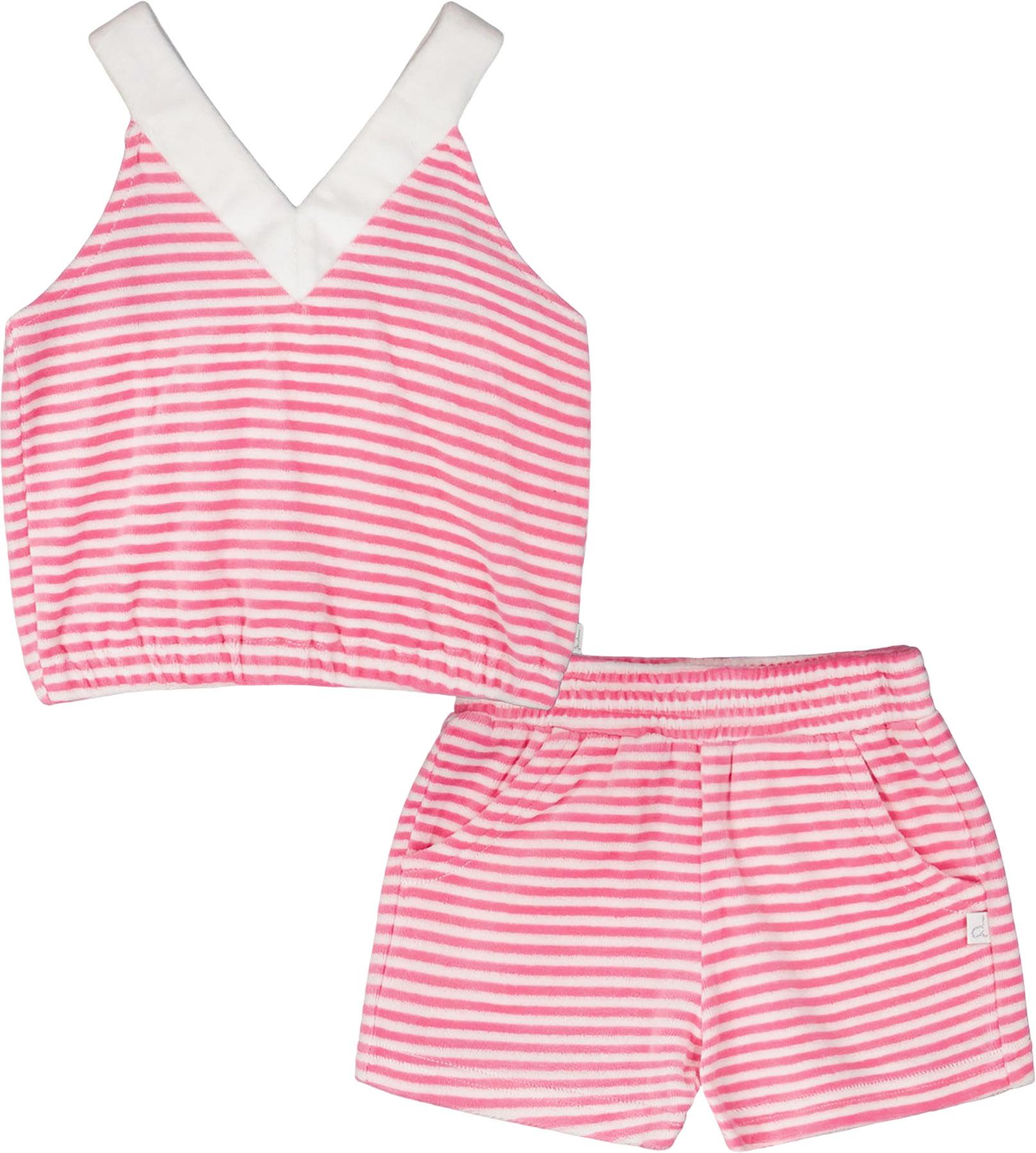 Product image for Striped Terry Cloth Top and Shorts Set - Little Girl