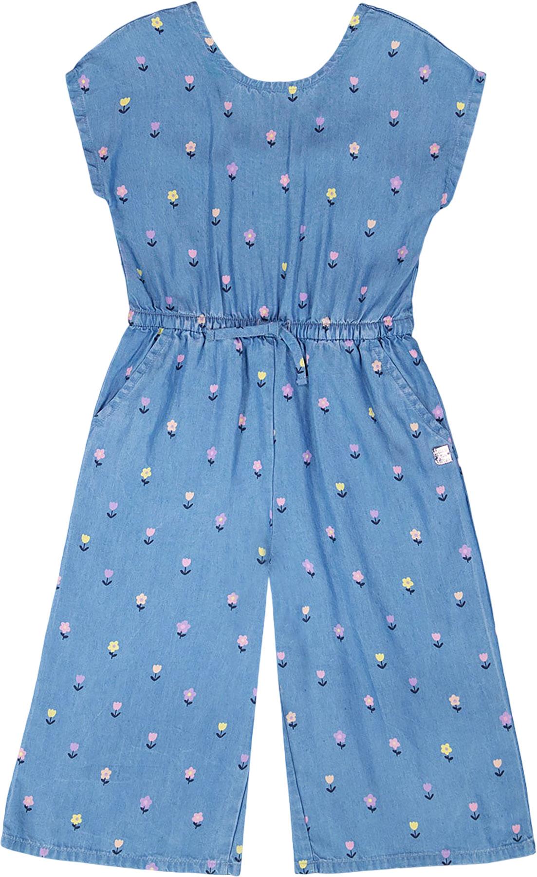 Product gallery image number 2 for product Printed Chambray Jumpsuit - Big Girl