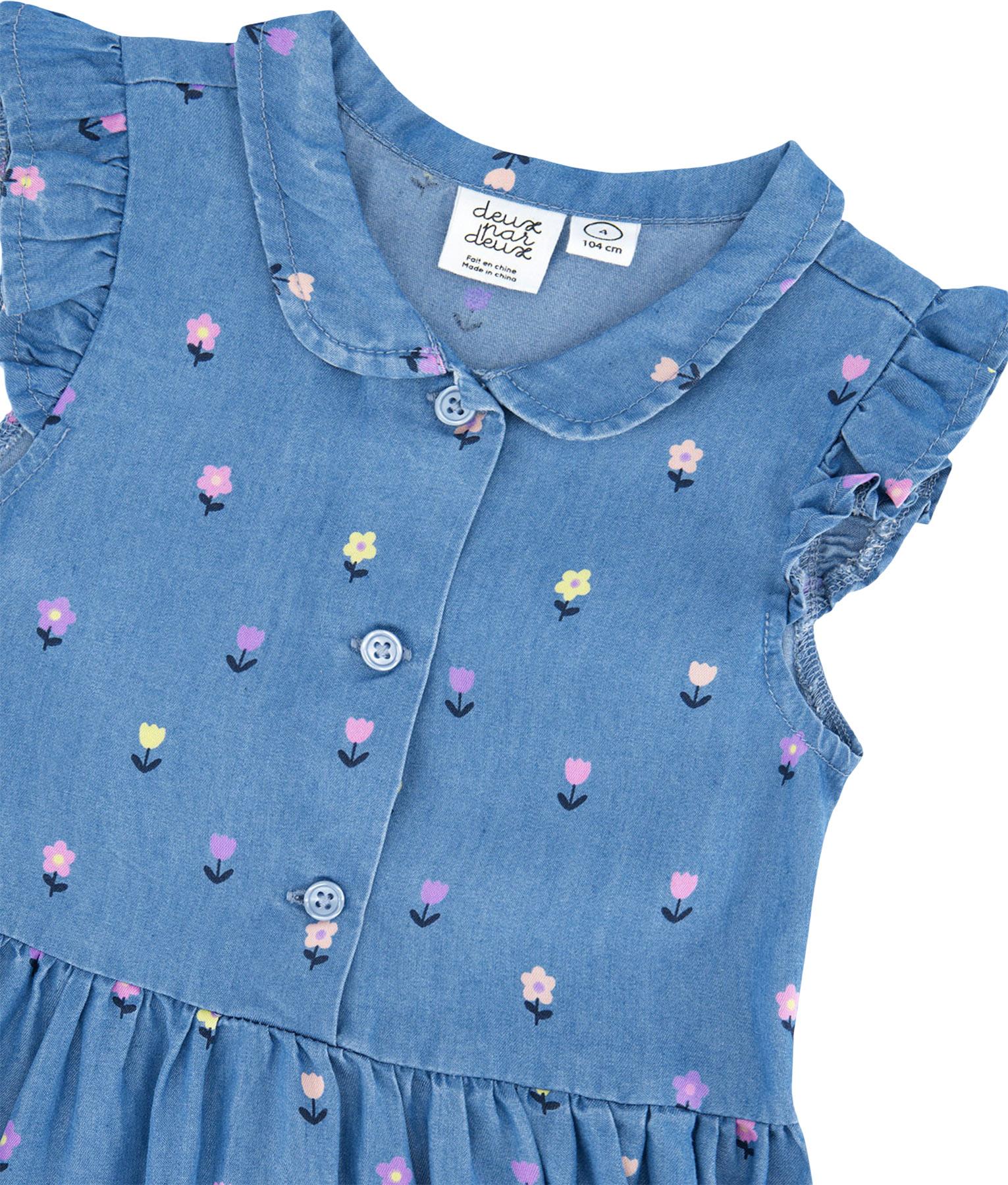 Product gallery image number 3 for product Printed Sleeveless Button Down Dress - Little Girl