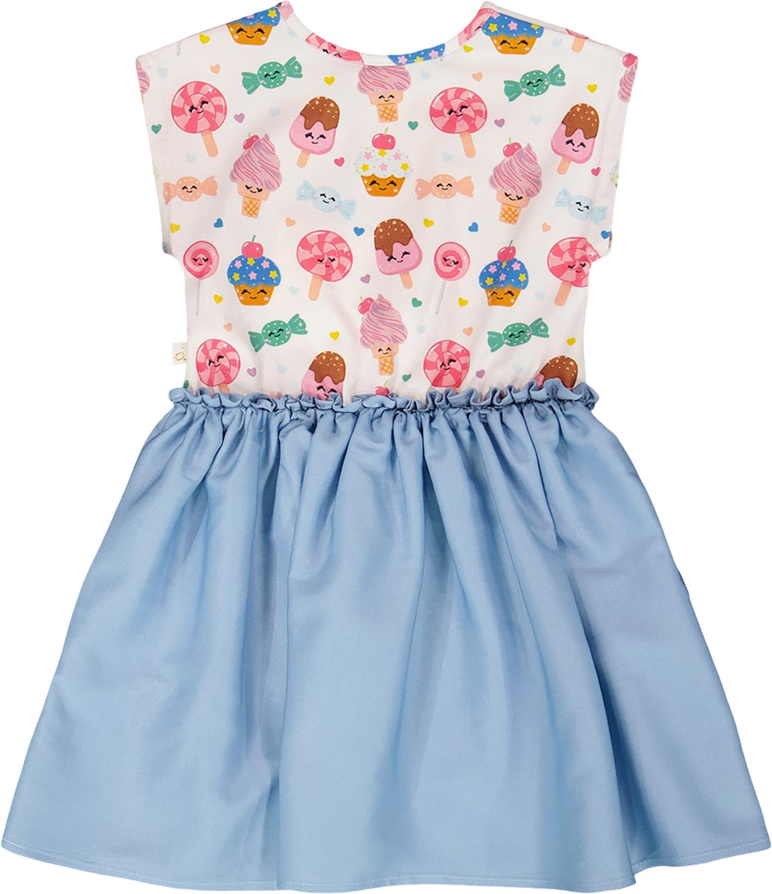 Product gallery image number 2 for product Printed Bi-Material Dress - Big Girl