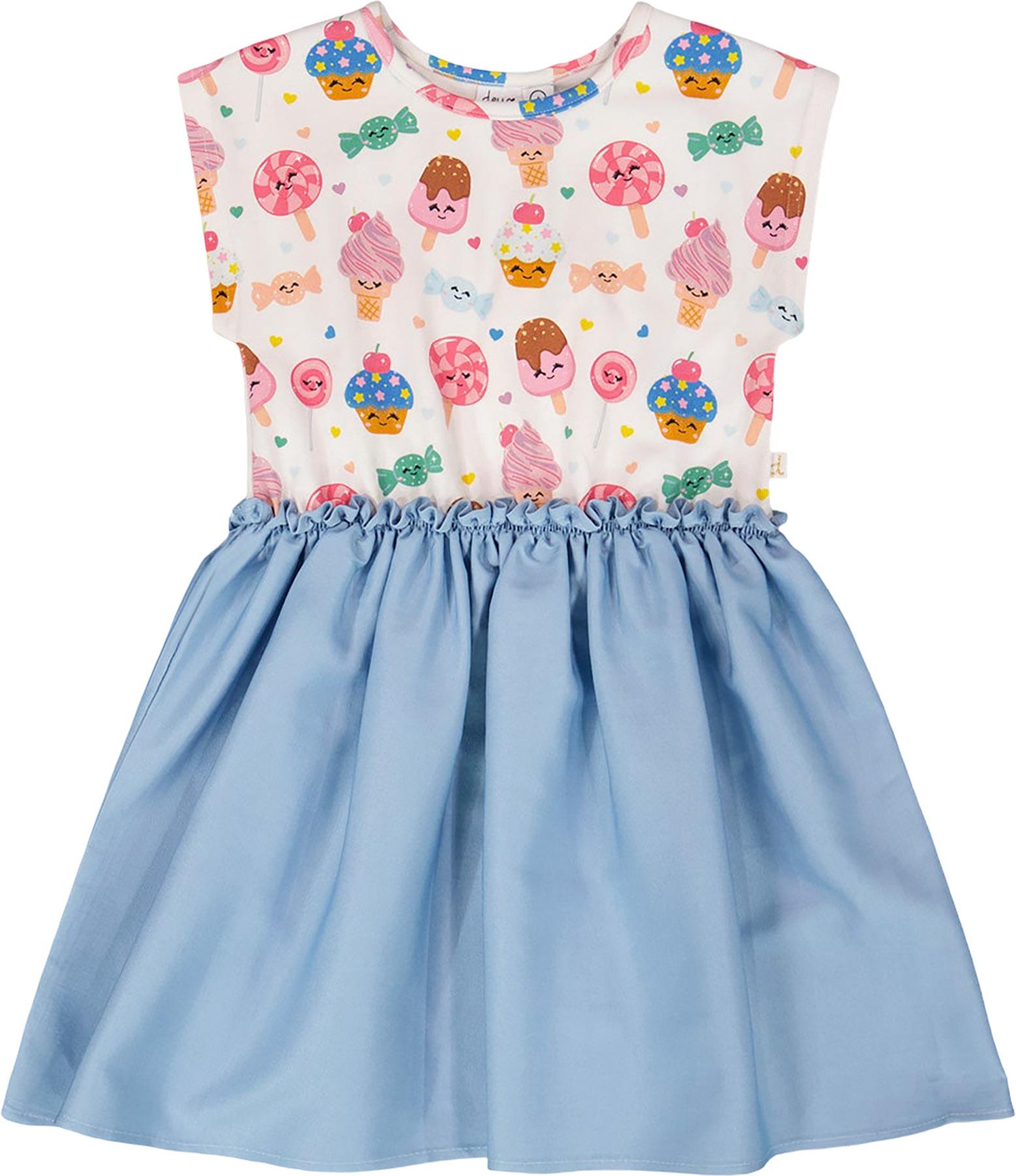 Product image for Printed Bi-Material Dress - Little Girl