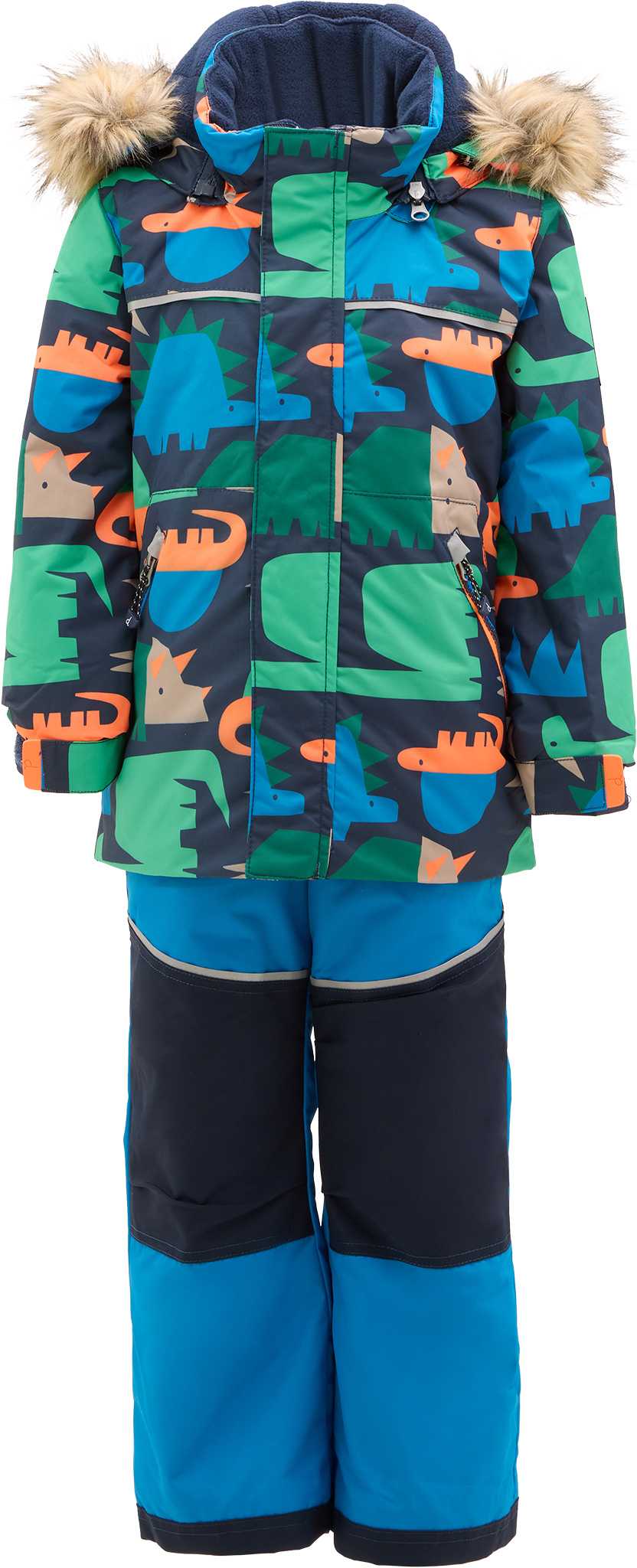 Blue Printed Geometric Dinos