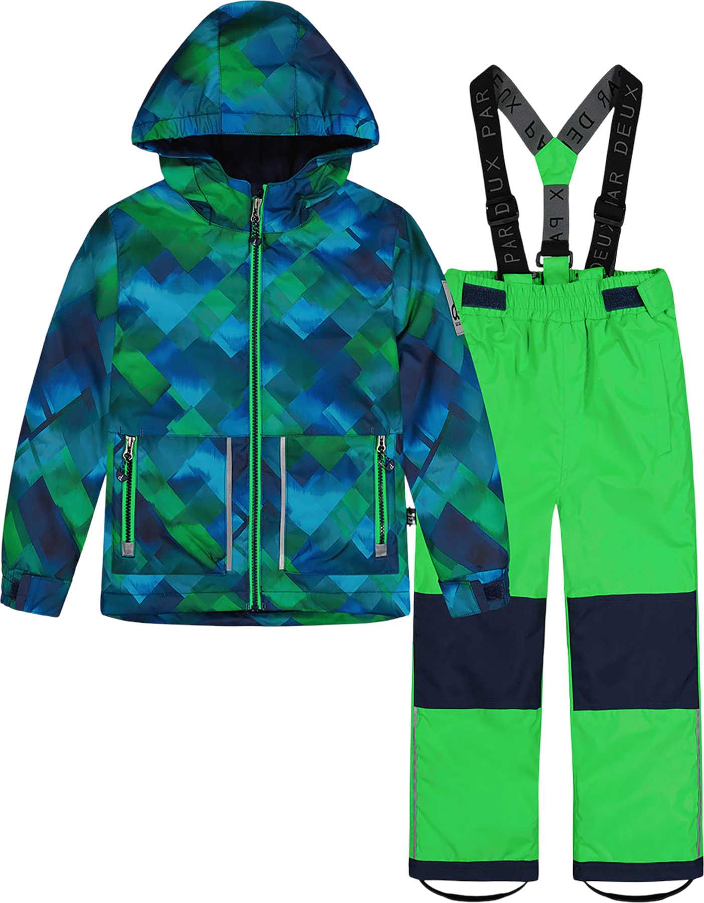 Blue - Green Checkered Print