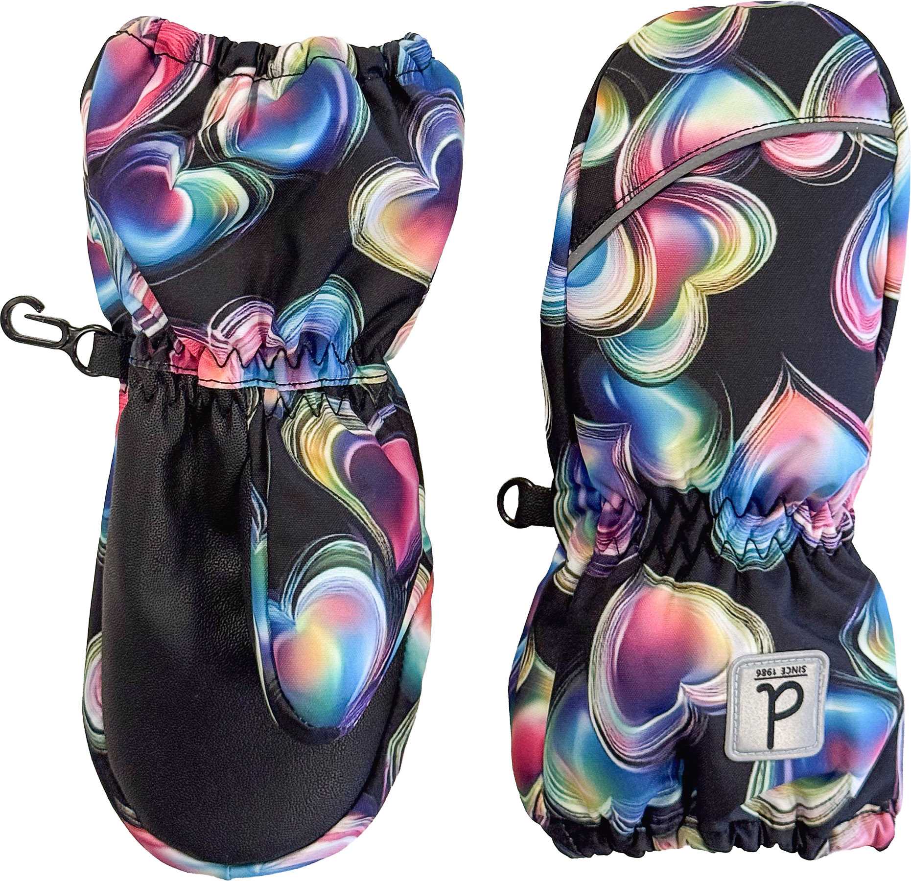 Black Printed With Hearts