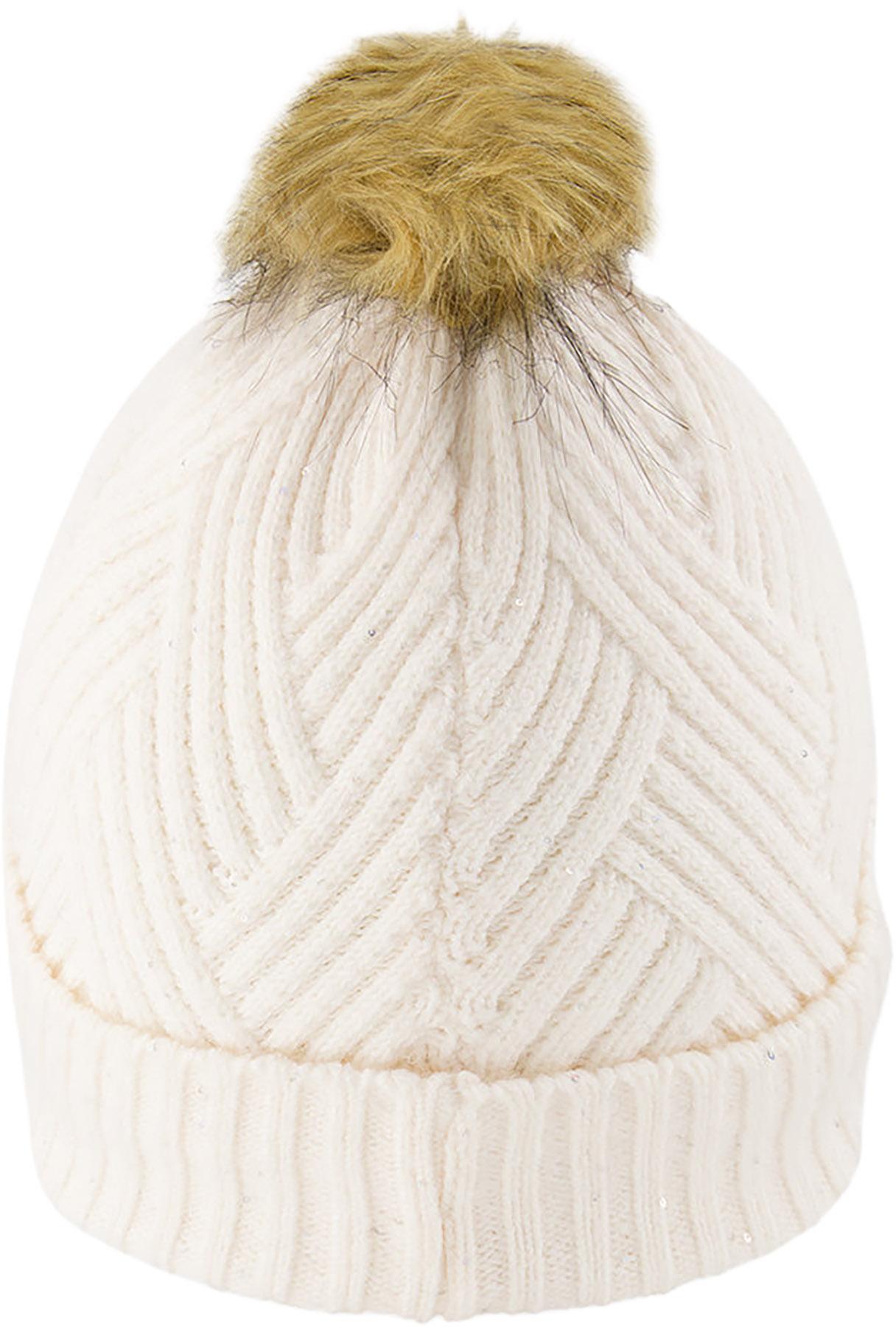 Product gallery image number 2 for product Winter Knit Hat With Pompom - Girls