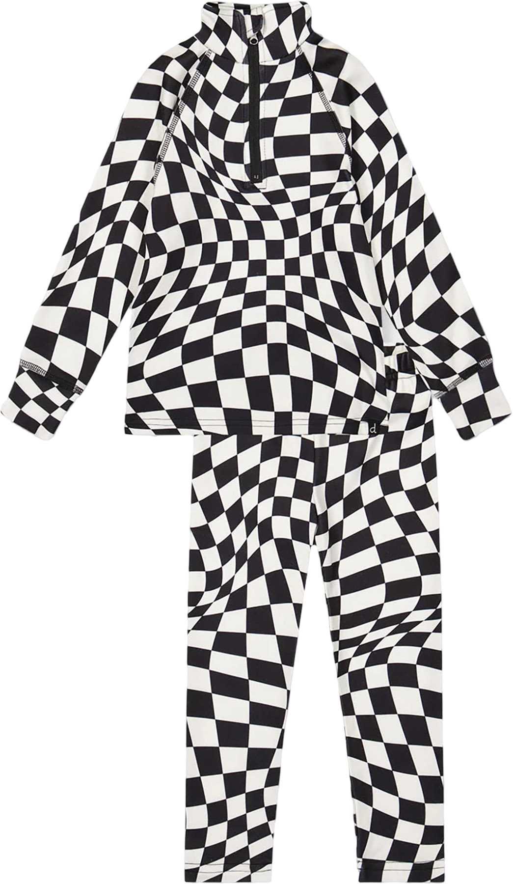 White Checkered Print