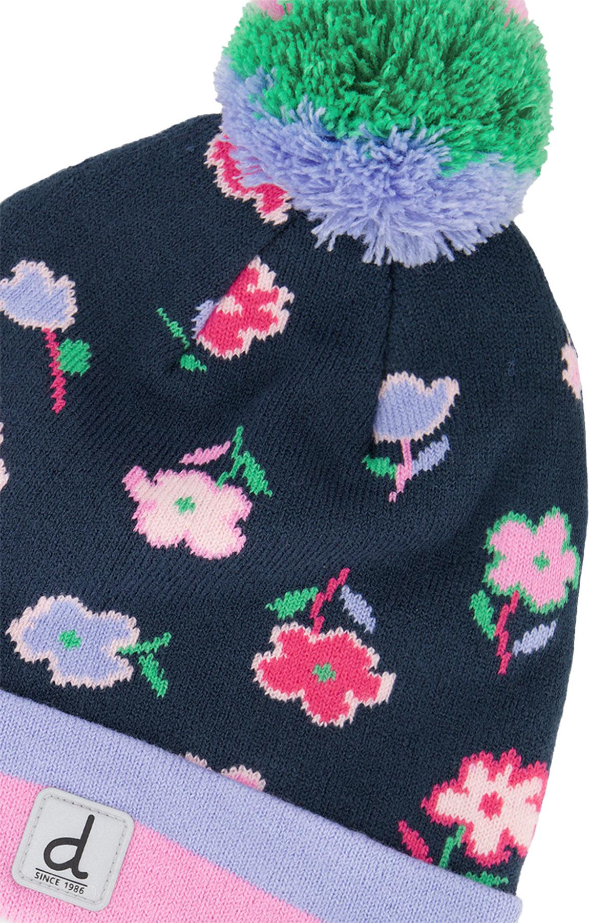 Numéro de l'image de la galerie de produits 3 pour le produit Bonnet d'hiver en tricot avec pompom - Fille