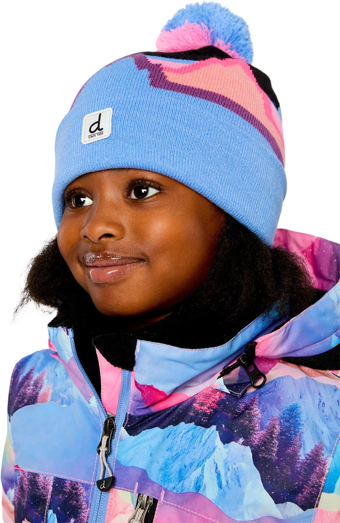Product gallery image number 3 for product Winter Knit Hat With Pompom Black Printed Mountains