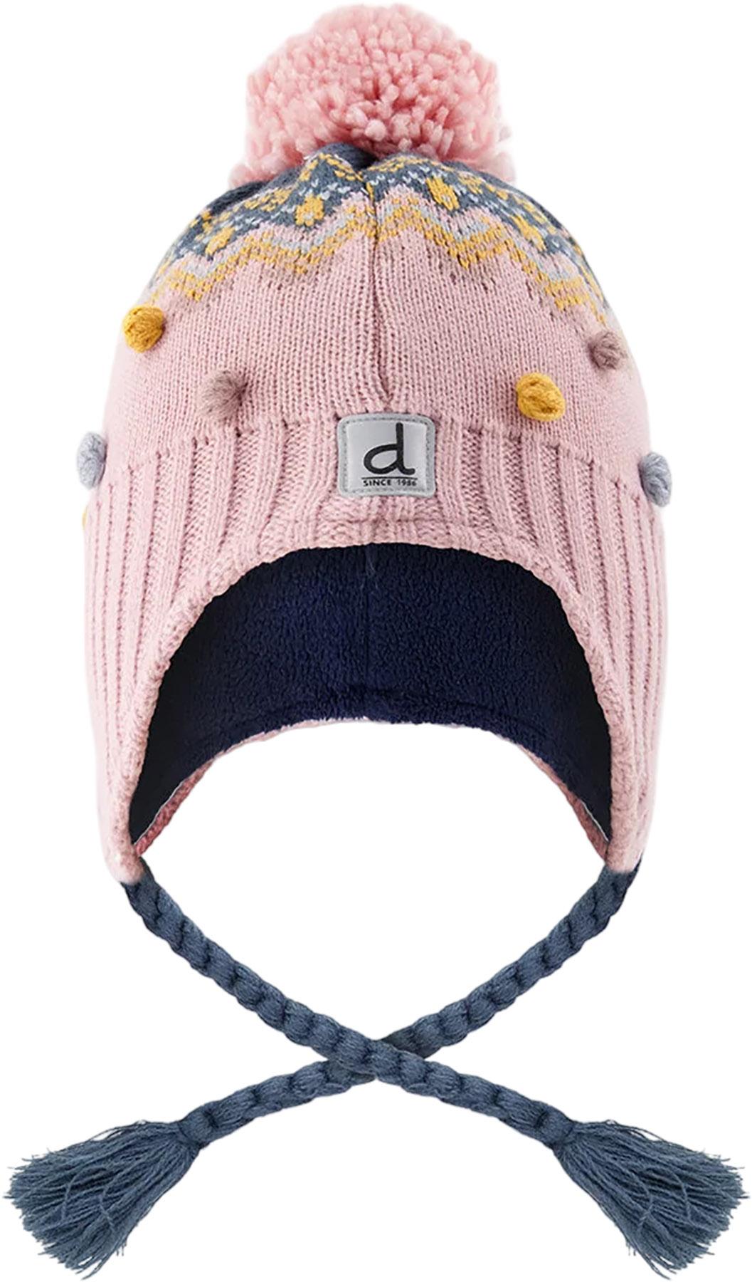 Product gallery image number 2 for product Winter Peruvian Knit Hat With Pompom Pink And Blue Jacquard