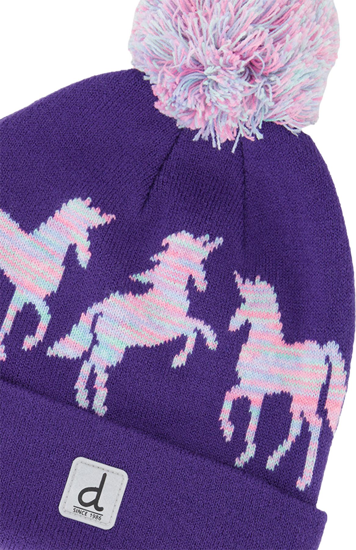 Numéro de l'image de la galerie de produits 3 pour le produit Bonnet d'hiver en tricot avec pompom - Fille