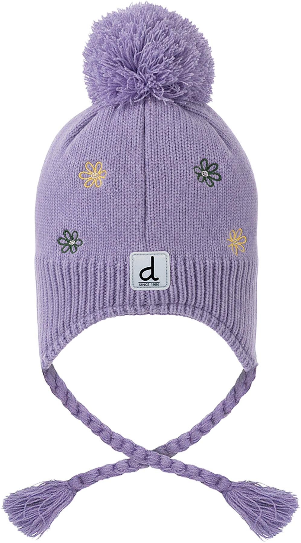 Product gallery image number 3 for product Winter Peruvian Knit Hat Violet With Pompom - Girls