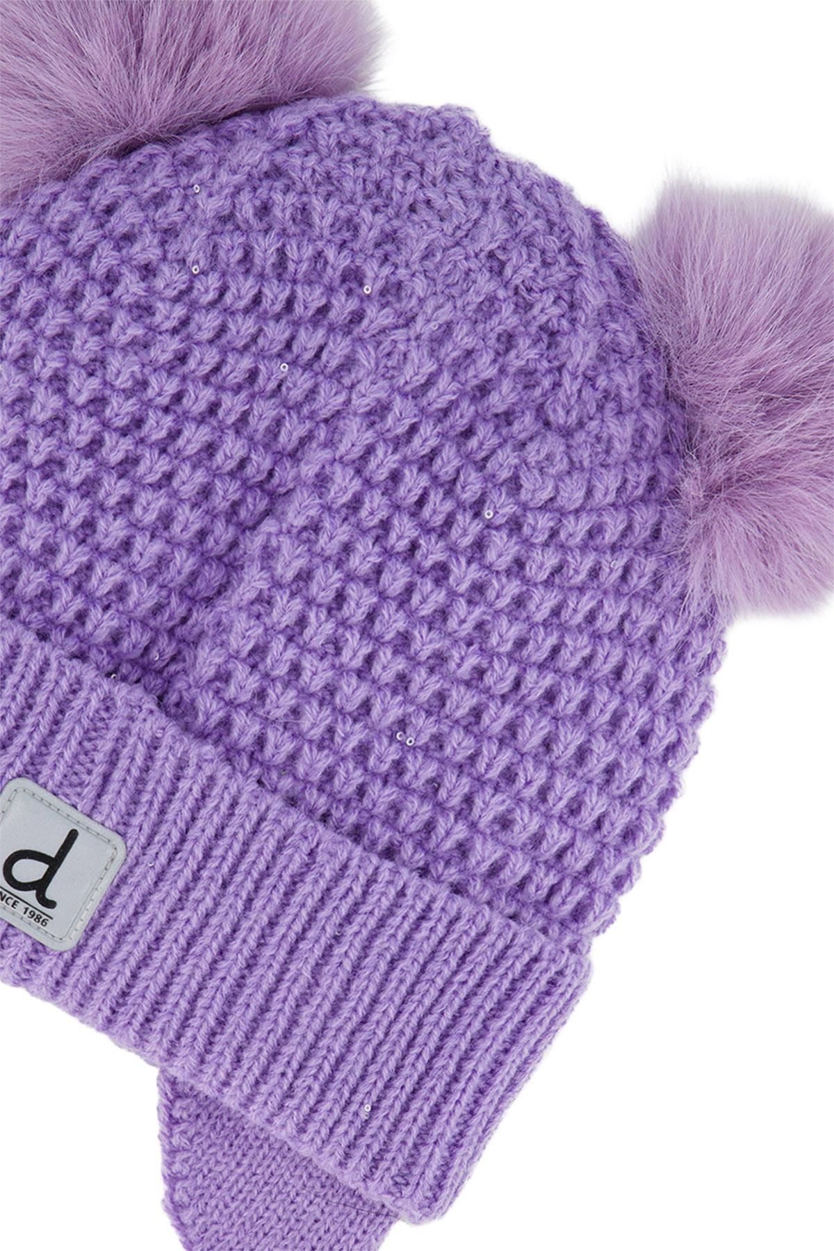 Numéro de l'image de la galerie de produits 2 pour le produit Bonnet d'hiver en tricot avec oreilles - Bébé Fille