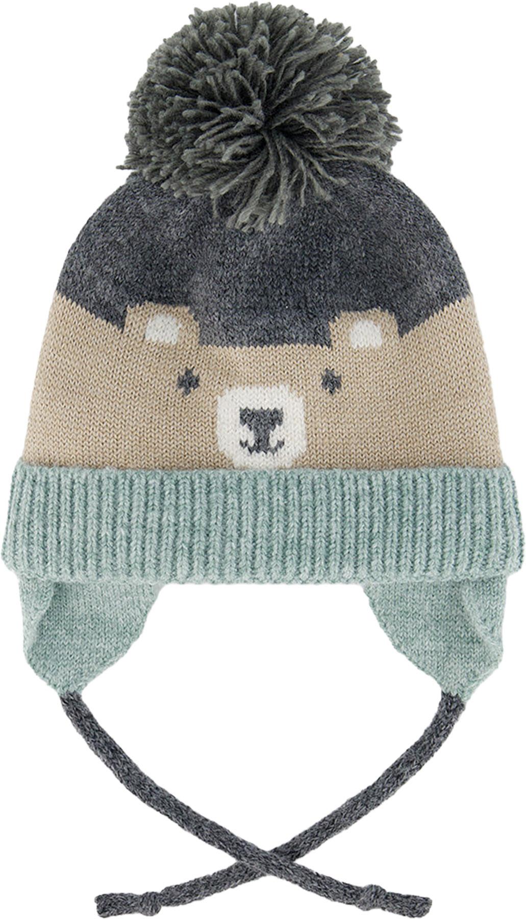Product image for Winter Knit Hat With Teddy Bear Face And Ears - Boys