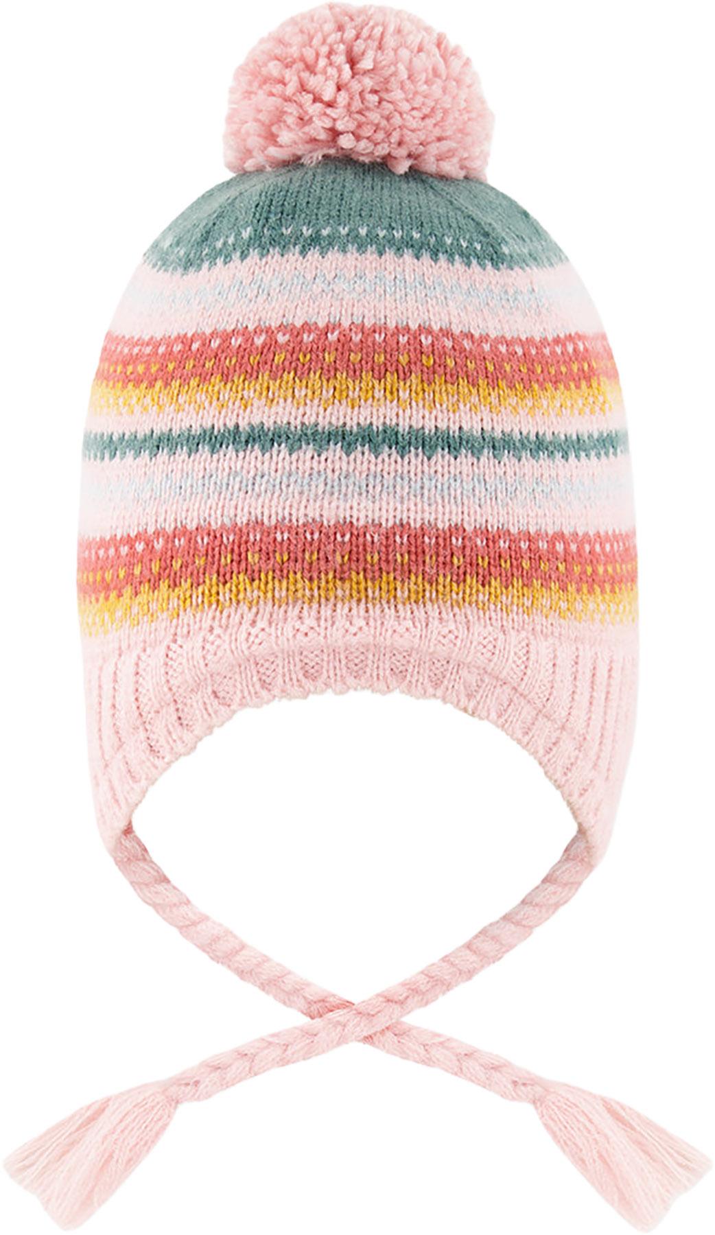 Numéro de l'image de la galerie de produits 2 pour le produit Bonnet d'hiver péruvien en tricot avec pompom - Bébé Fille