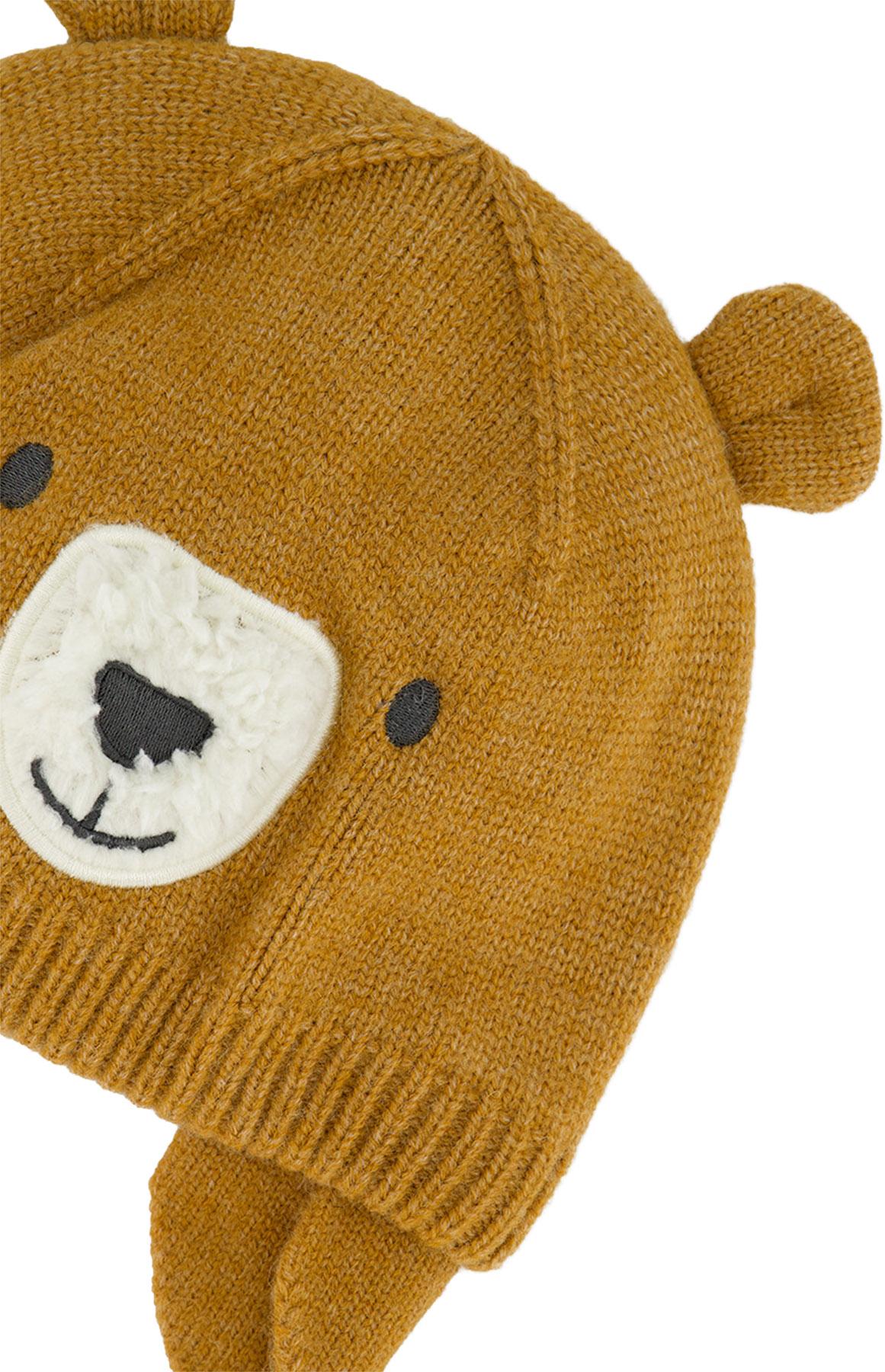 Numéro de l'image de la galerie de produits 2 pour le produit Bonnet d'hiver ours en tricot avec oreillettes - Bébé