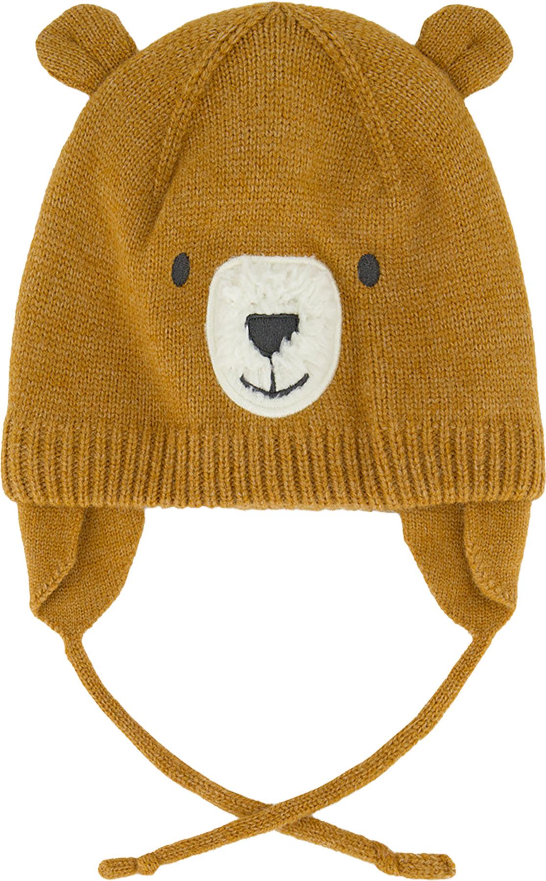 Image de produit pour Bonnet d'hiver ours en tricot avec oreillettes - Bébé