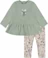 Couleur: Green - Beige Heart Print