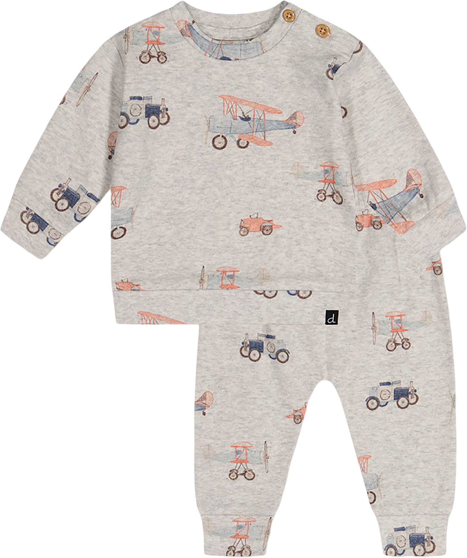 Beige Printed Airplanes