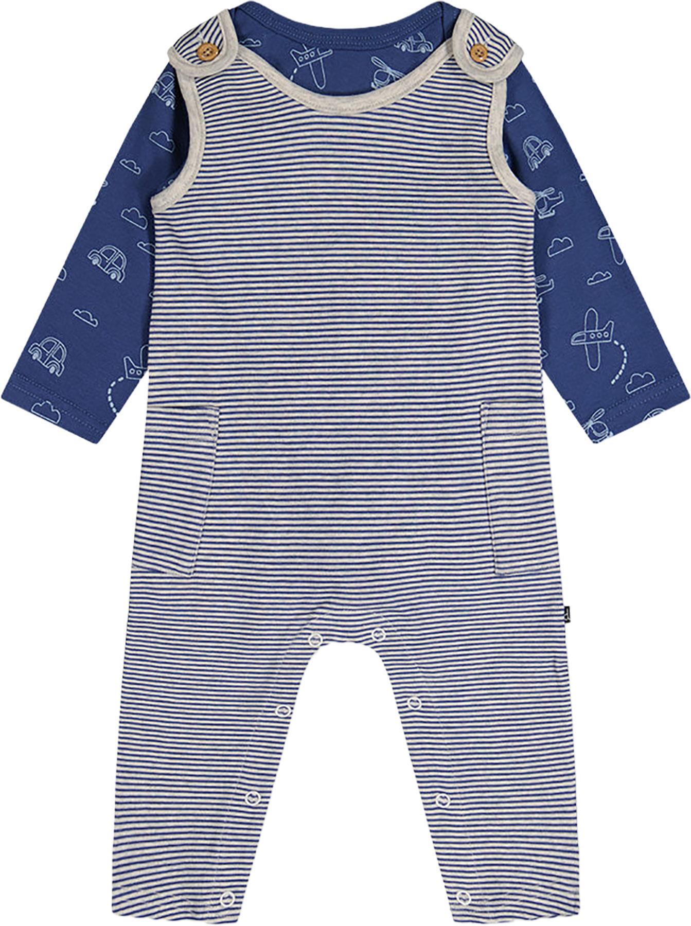 Image de produit pour Ensemble cache-couche et salopette en coton biologique - Bébé Garçon