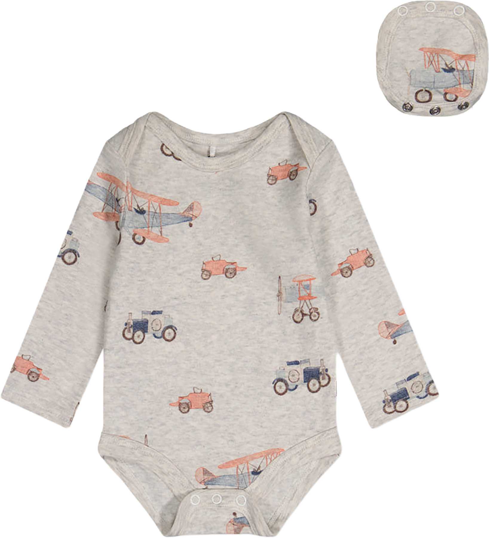 Beige Printed Airplanes