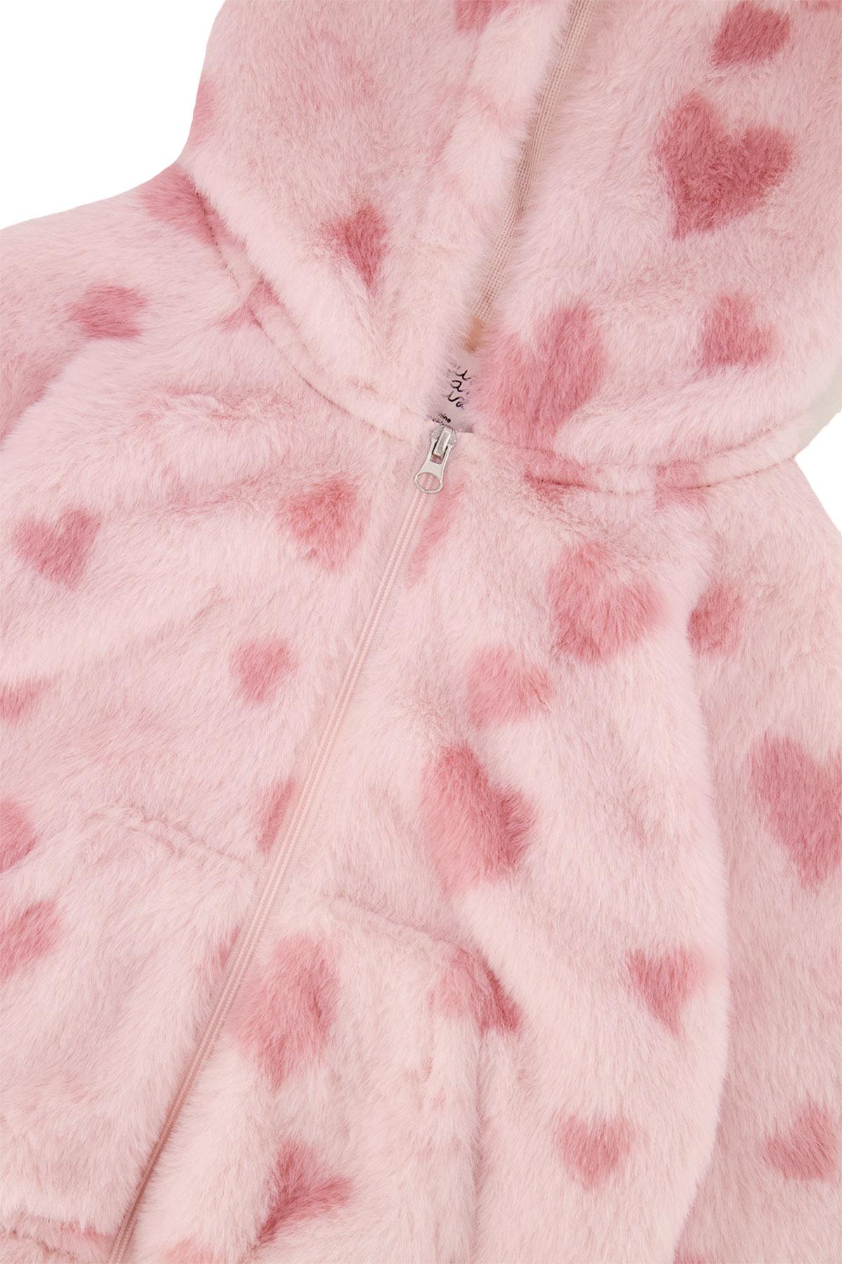 Numéro de l'image de la galerie de produits 2 pour le produit Veste zippée avec capuchon en fausse fourrure - Fille